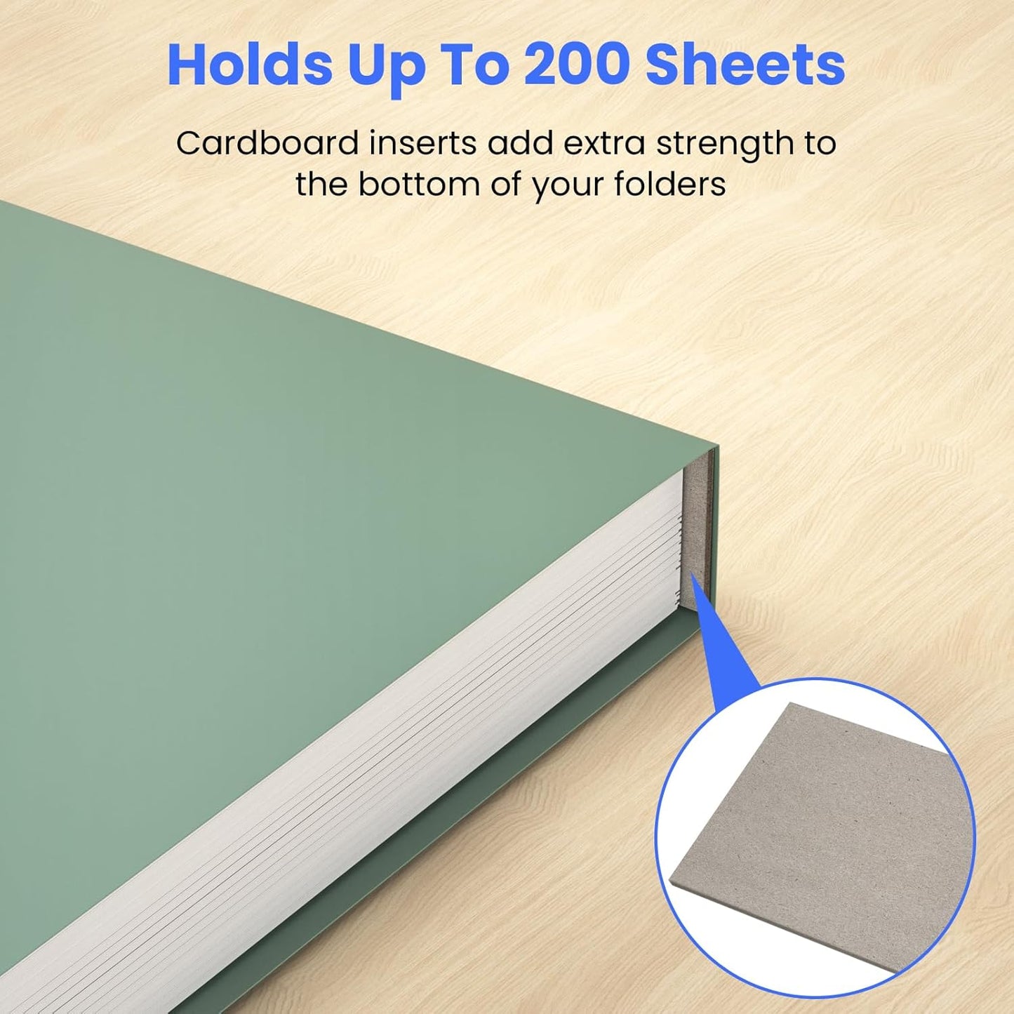 Hanging File Folders Letter Size, 50 Pack File Organizer Folders, 1/5-Cut Tabs With Hanging File Folder Framer, Heavy Duty 2 Inch Expansion, Stay Organized for Your Home and Office Bulk File.