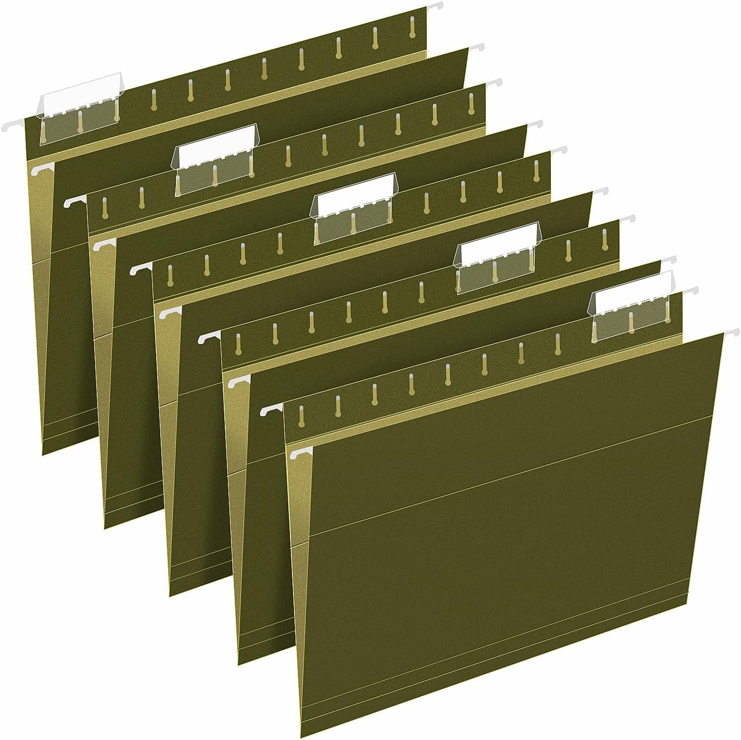 Hanging File Folders, RAZCC 30 Pack Reinforced Hanging Folders Letter Size, Designed for Bulky Files, Filing Cabinet, Adjustable Tabs, Green