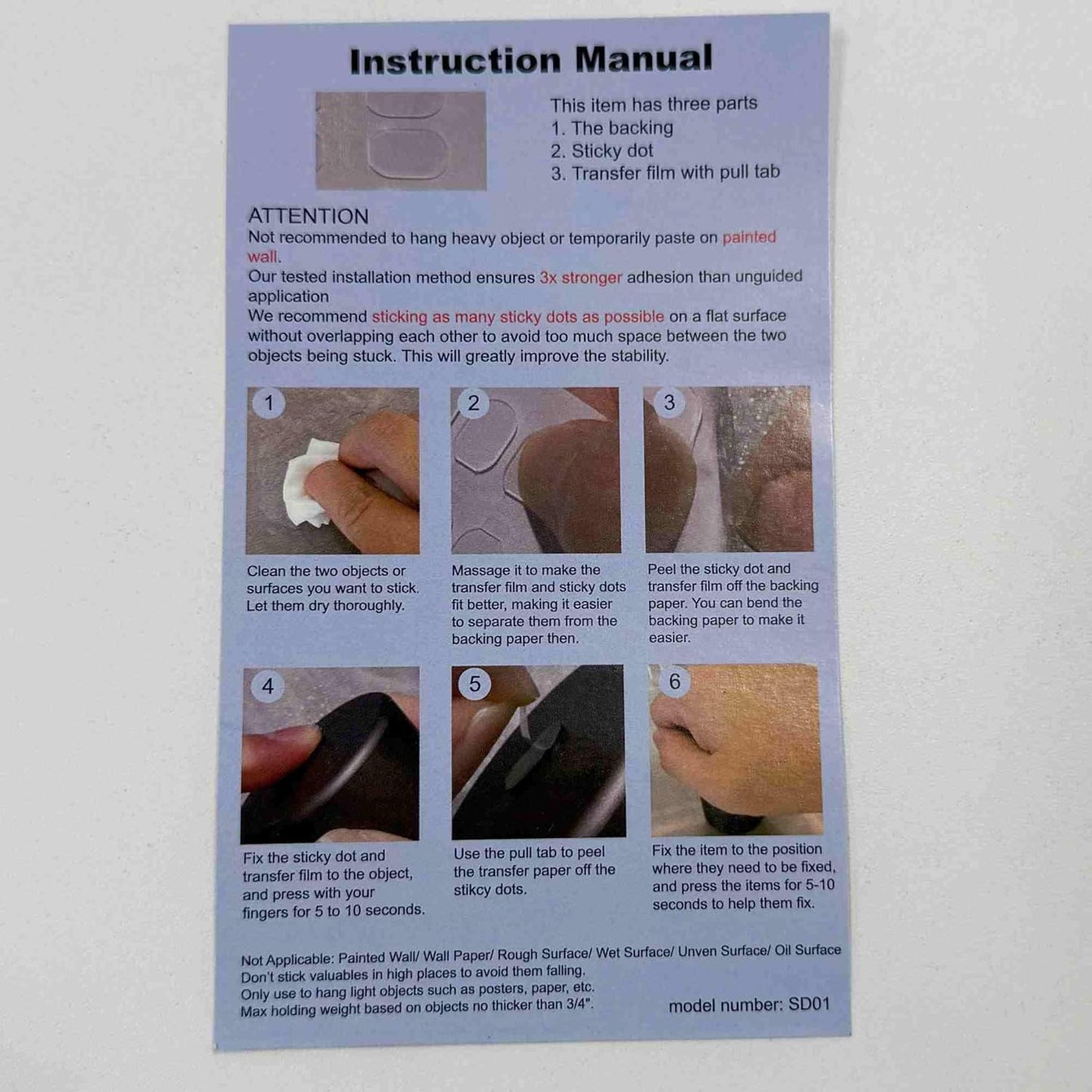 Double Sided Adhesive Putty with Pull Tabs, 500 Removable Clear Dots Sticky Tack, 0.31''x0.51''Waterproof Poster Putty Glue Dot for Party Decoration