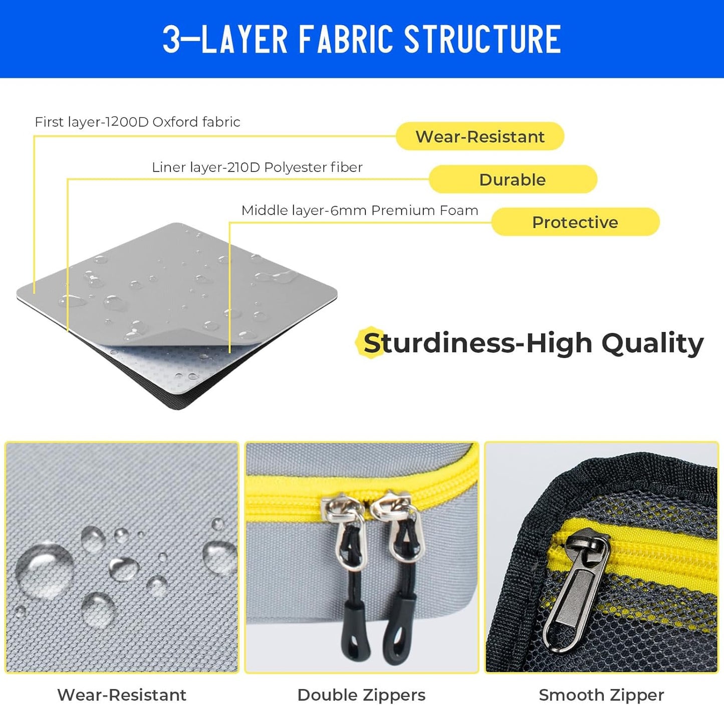 ECHSRT Big Pencil Case, Aesthetic Portable Zipper Pencil Bag with Hidden Pocket, Special Pouch for Men Women Adults, Stationery Organizer Pen Cases for Office Travel, Grey