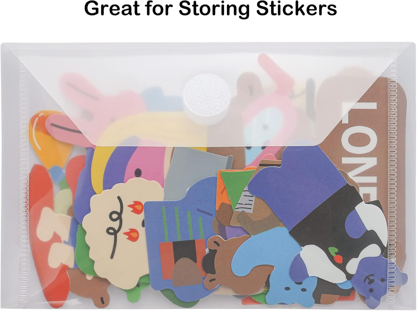 3x5 Plastic Envelopes Hook Loop Closure Coupon Receipt Storage Holder 10 Pack (10 pack)