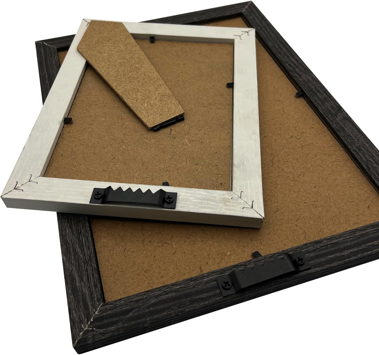 50 Pack Large Heavy Sawtooth Picture Hangers Steel Picture Hangers with Screws Picture Hang Solutions, for Hanging Clock Paintings Artwork Picture Frame Hook Photos (Black，Supports 50 lbs)