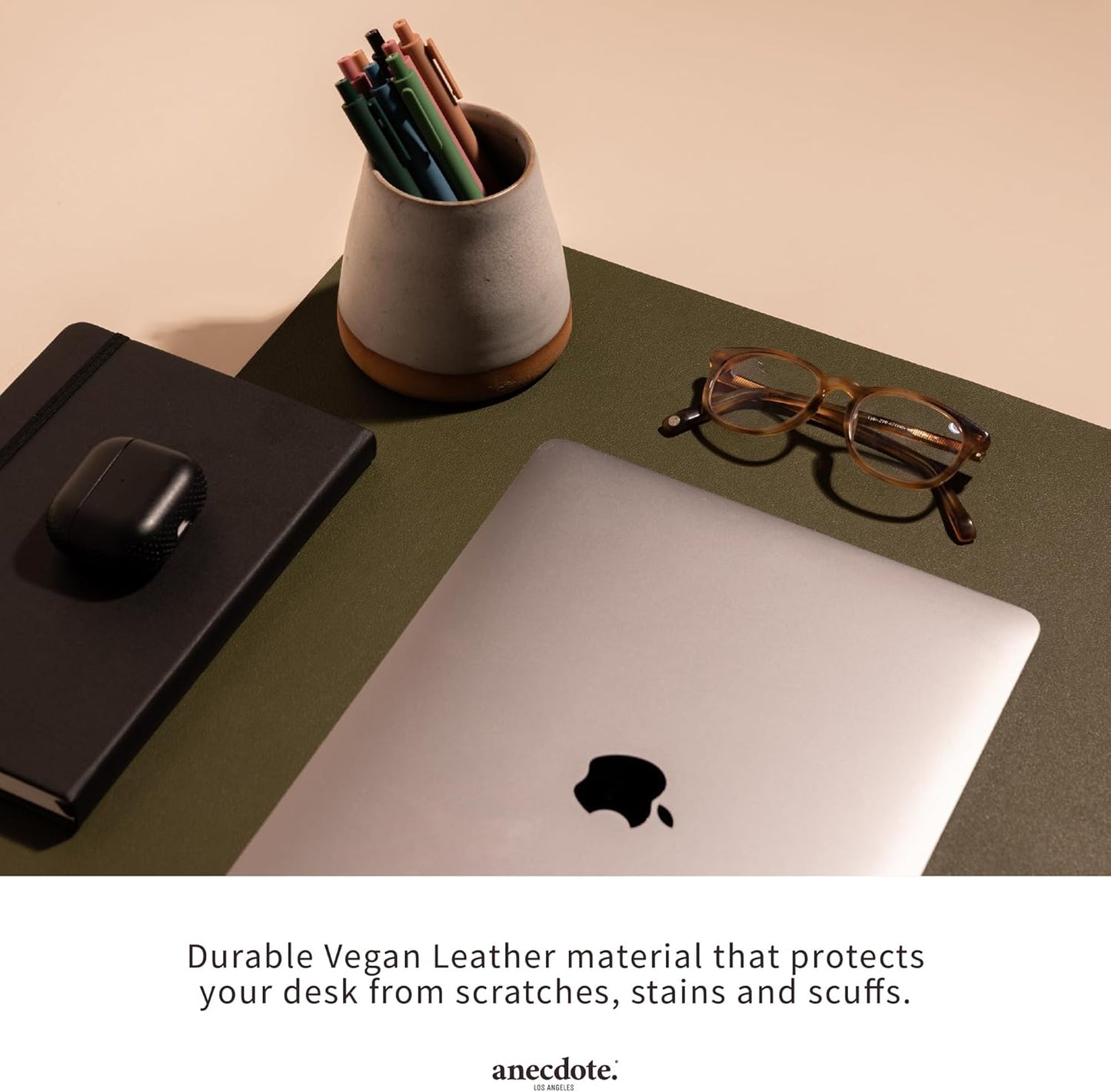 ANECDOTE Vegan Leather Desk Pad - 23.6"x17" Desk Mat for Your Office. This Quality Large Mouse Pad has Chic Elegance, Professional Look & Satisfying Touch - The Perfect Leather Mouse Pad for You!