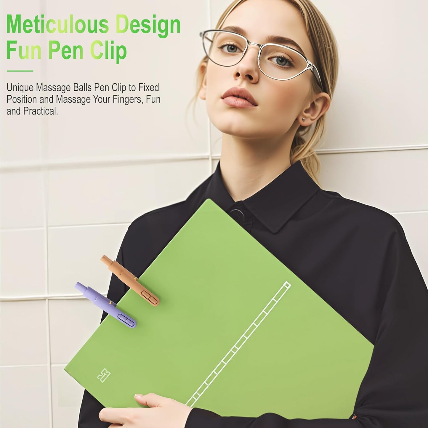 8Pcs Gel Pens with Black Ink, Fine Point Smooth Writing Pens, Quick-dry Gel Retractable Pens for Journaling Note Taking, Cute Office School Supplies for Adults Kids (0.7mm, Gradient)