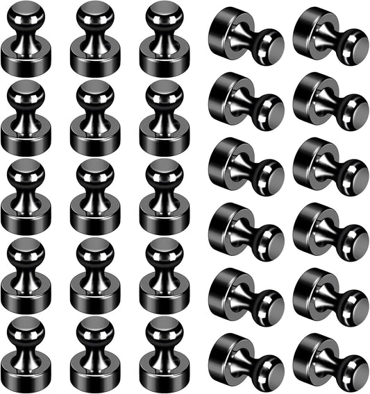 24Pack Black Fridge Magnet Refrigerator Magnets Strong Magnets for Whiteboard Lockers Fridge Office Classroom Kitchen Home Adults