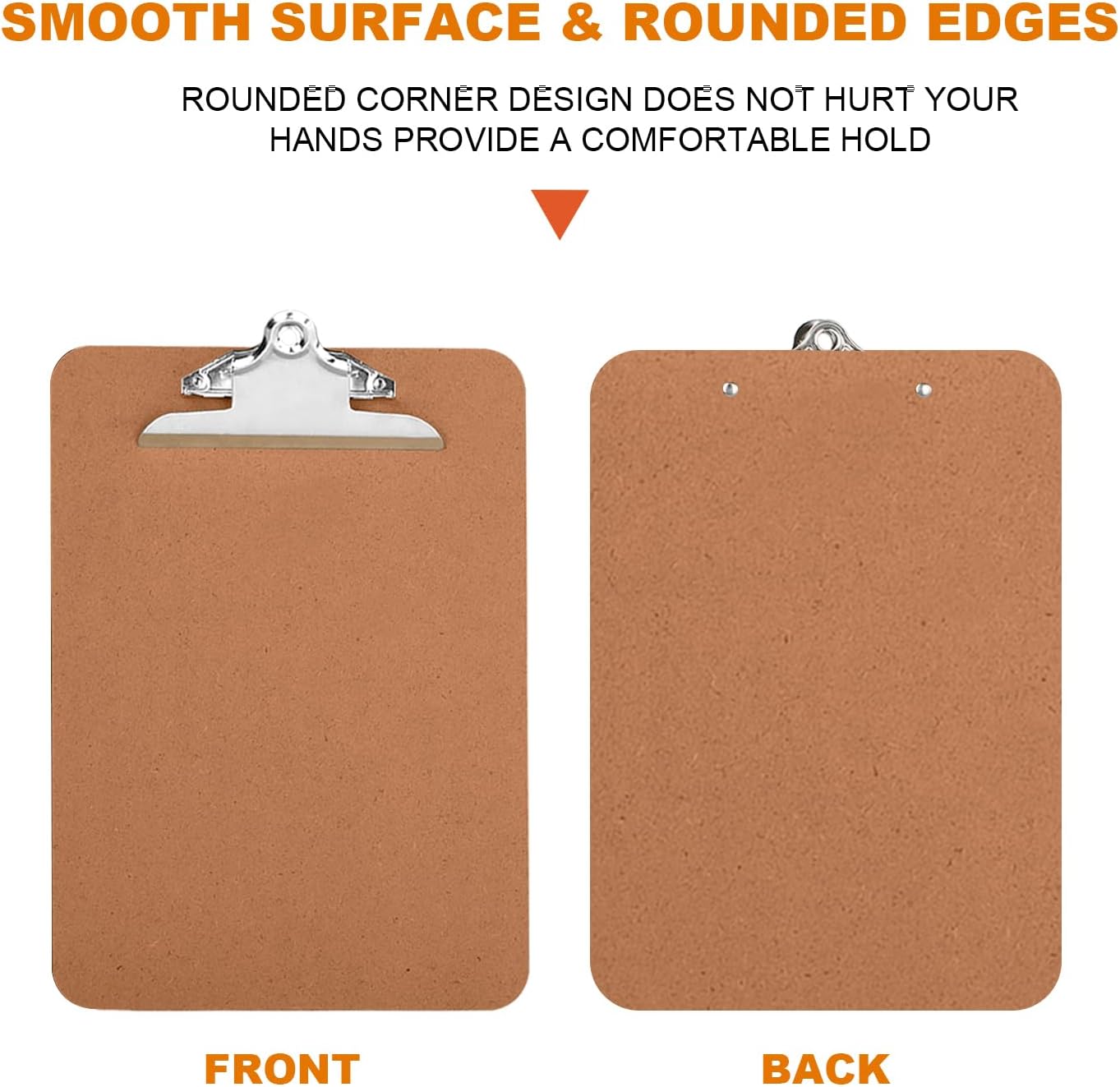 HERKKA 18 Pack Hardboard Office Clipboards - A4 Letter Size, ECO Friendly