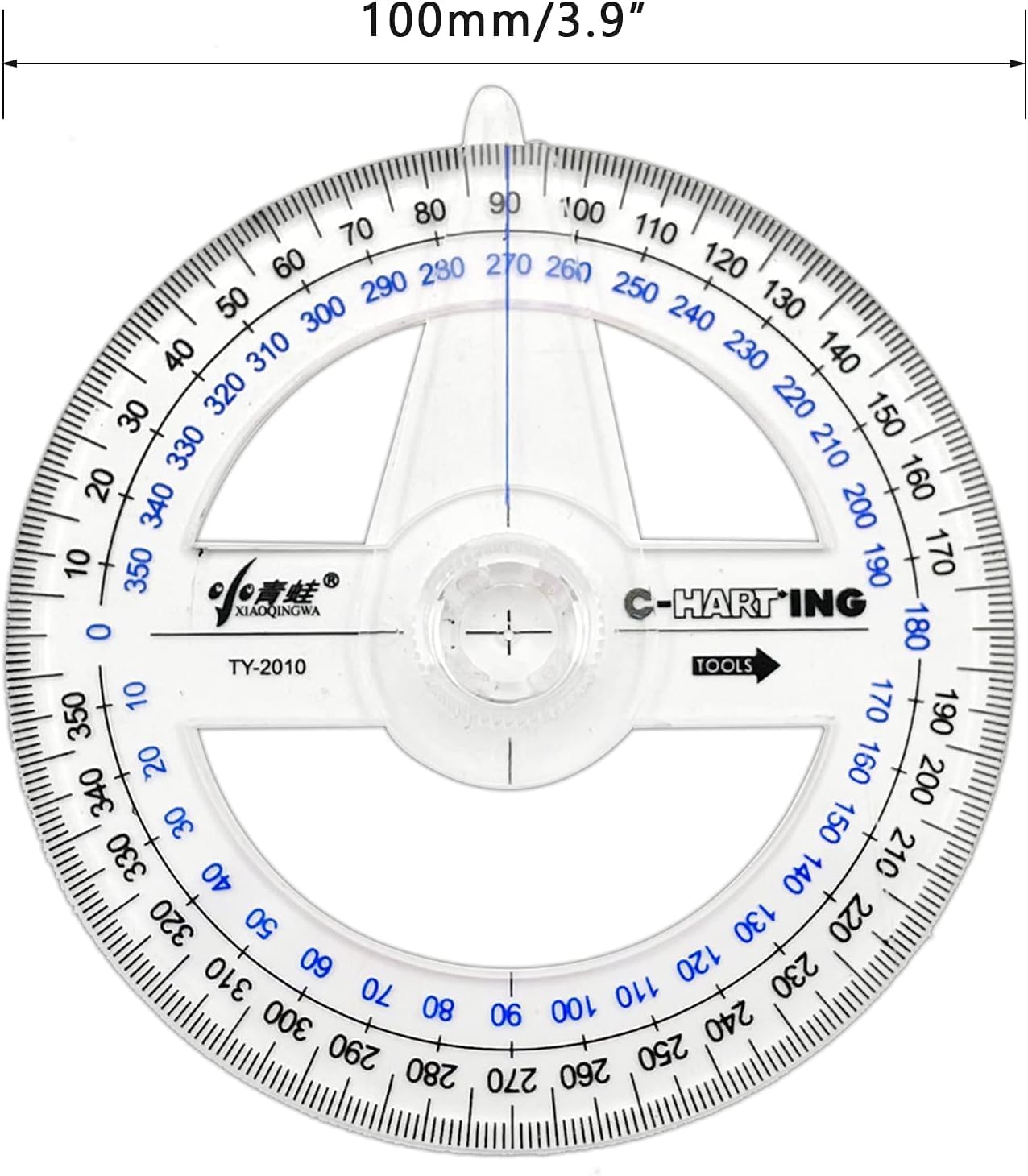 360° Protractor Pack of 30 Protactors Plastic Protractor Math Protractors Clear Protractor Ruler Drafting Tools Circle Protractor for Geometry