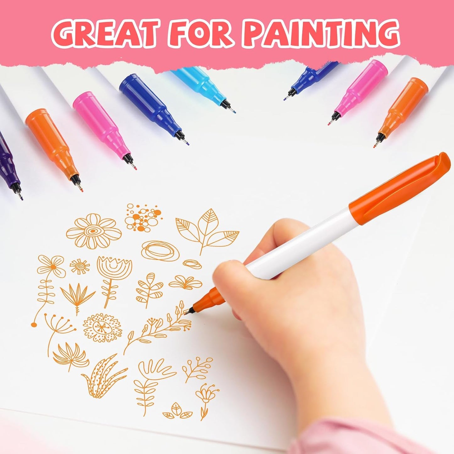 72 Pack 0.4mm Ultra Fine Point Permanent Marker Bulk, Fine Tip Permanent Markers Set, Quick Dry, Waterproof, Durable, Works on Paper, Glass, Ceramic, Plastic, Wood, Rock, Metal (12 Colors)