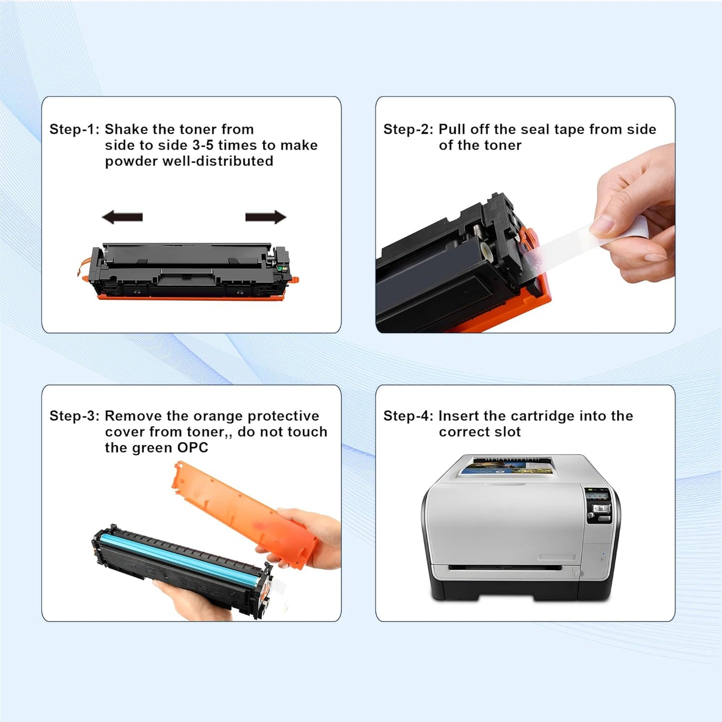 125A Black Toner Cartridges Replacement for HP 125A CB540A for Color Laserjet CM1312 MFP Series,Color Laserjet CP1215, CP1515, CP1518 Series Printer Ink (2 Pack )