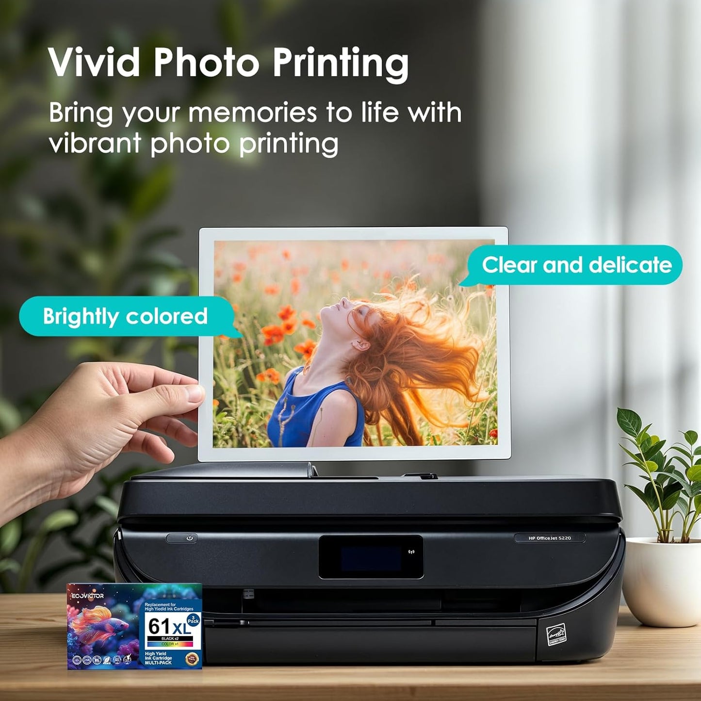 61XL Ink Cartridge Black Color Combo Pack (3-Pack) Replacement for HP Ink 61 XL HP61XL HP61 for 4500 5530 4630 2540 4502 5535 3510 3050 4635 4632 2514 2542 4610 2620 1510 1000 1010 Printer