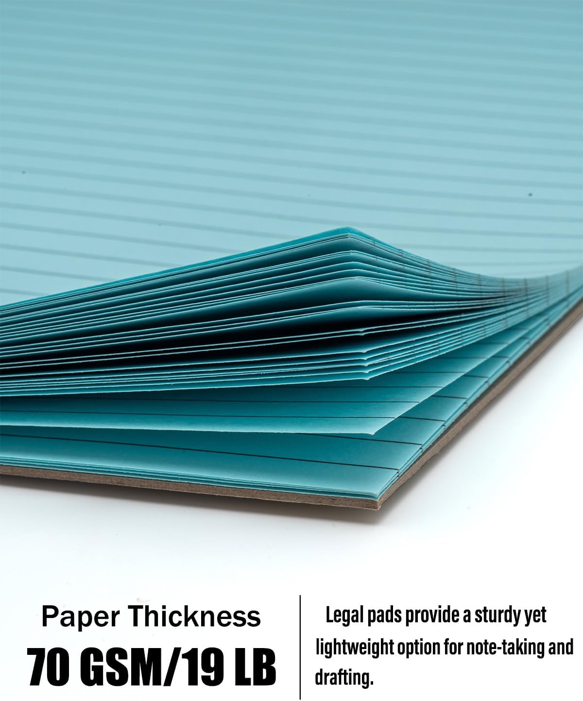 Colored Legal Pads 5x8 inches 8 Pack,70 GSM/19 LB Rainbow Wide Ruled Writing Pad High Brightness Neon Pads 8 Colors 30 Sheets Per Note pads for School,College,Office,Business-Small