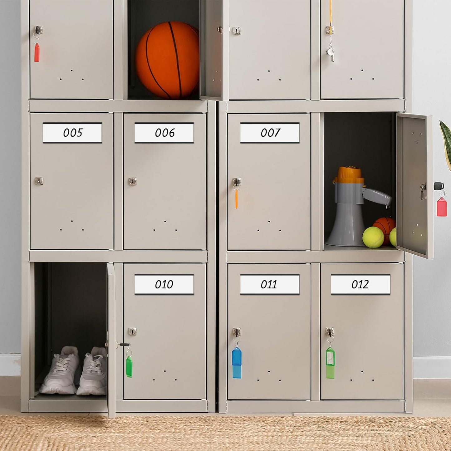 Gueevin 30 Pcs Magnetic C Channel Label Holders 3 x 8 Inch Label Holders Magnet Name Plate with Paper Inserts and Clear Plastic Protectors for File Cabinet Shelf Toolbox Drawer