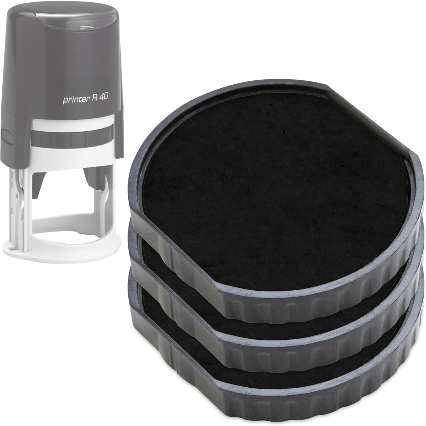 COLOP E/R40 Non-Toxic, Water Based Premium Replacement Pad for Printer R40 Stamp - Pack of 3 - Black