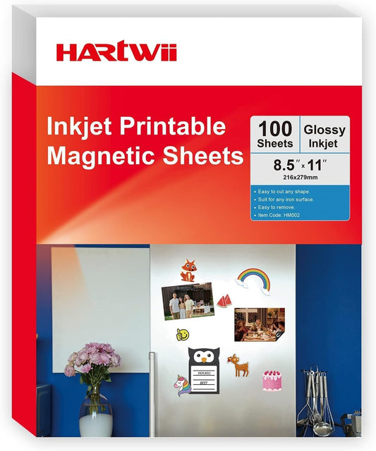 100 Sheets Bulk Printable Magnet Matte Sheets for inkjet printer Make Refrigerator Photo 13.5mil 8.5 x 11 inches Thick magnetic printer paper for cricut