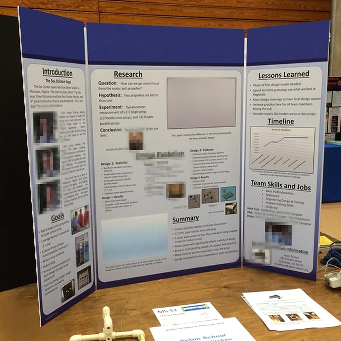 10 Pack Trifold Poster Board 48" X 36", IKAYAS Double Sided White Tri-fold Poster Boards, Science Fair Display Boards Posterboard Foamboard for Mounting, Art, Display, Projects Classroom Supplies