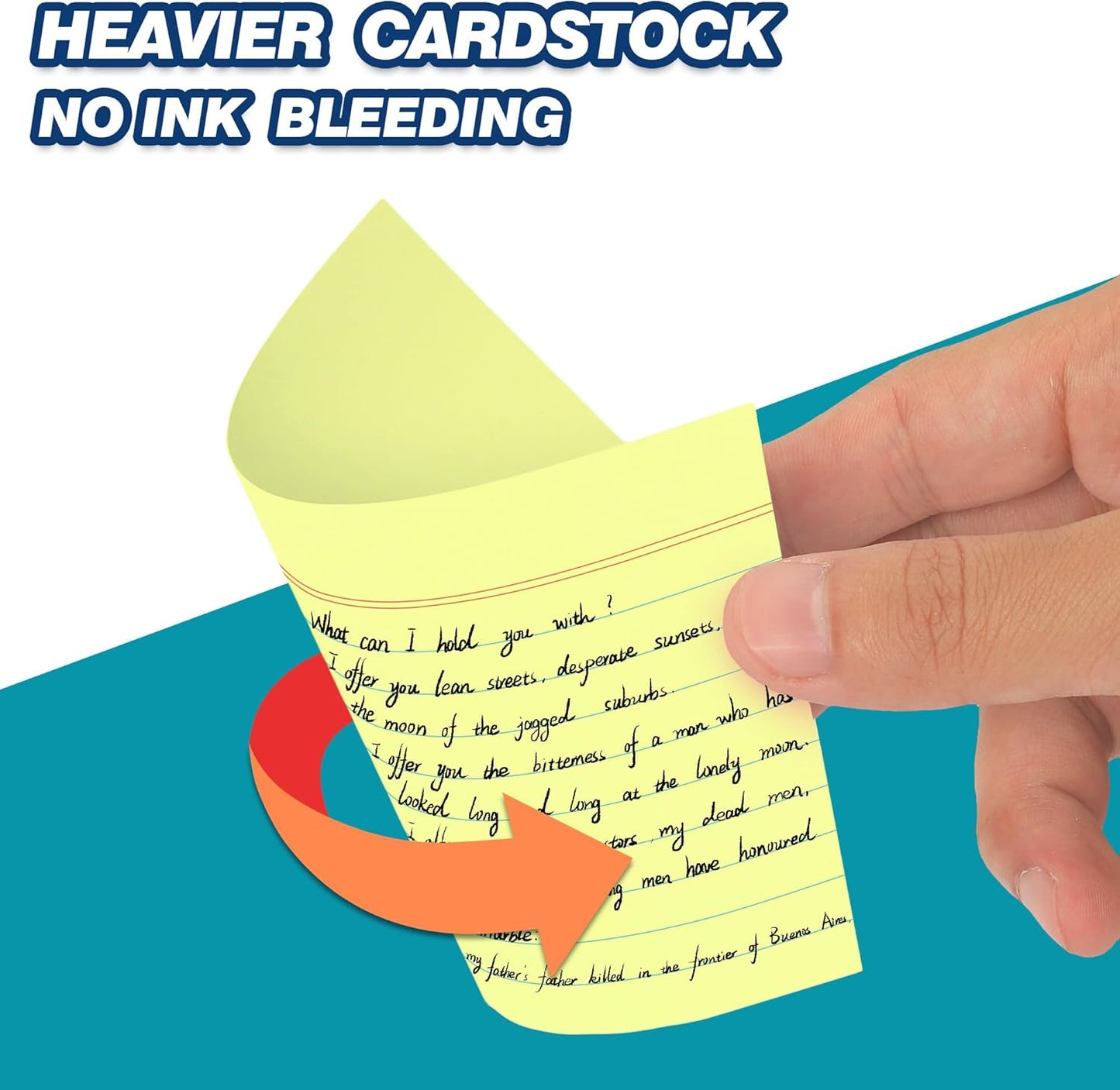 Chell Extra Heavyweight Index Cards 3x5 Inch, No Bleed-Through, 100 Count, Ruled Front and Blank Back, 80 lb. Cover Weight, Pastel Colors