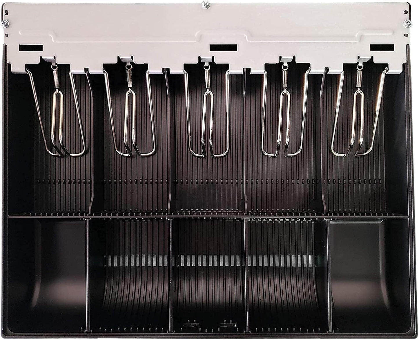 HK SYSTEMS SAM4S Cash Drawer Insert Money Tray Metal Wire Gripper 57 with 160key Wet Cover, 5 Bills and 5 Coins (Bundle)