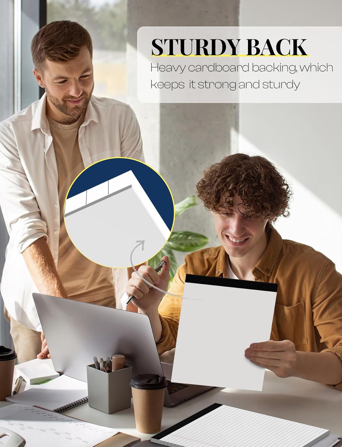 6 Pack 8.5 x 11 Legal Pads for Office Supplies Paper Pads 8.5 x 11 White Note Pads for Work Lined Writing Pads Notebook White Legal Pads Wide Ruled Notepads 30 Sheets Per Writing Pad Legal Note Pad