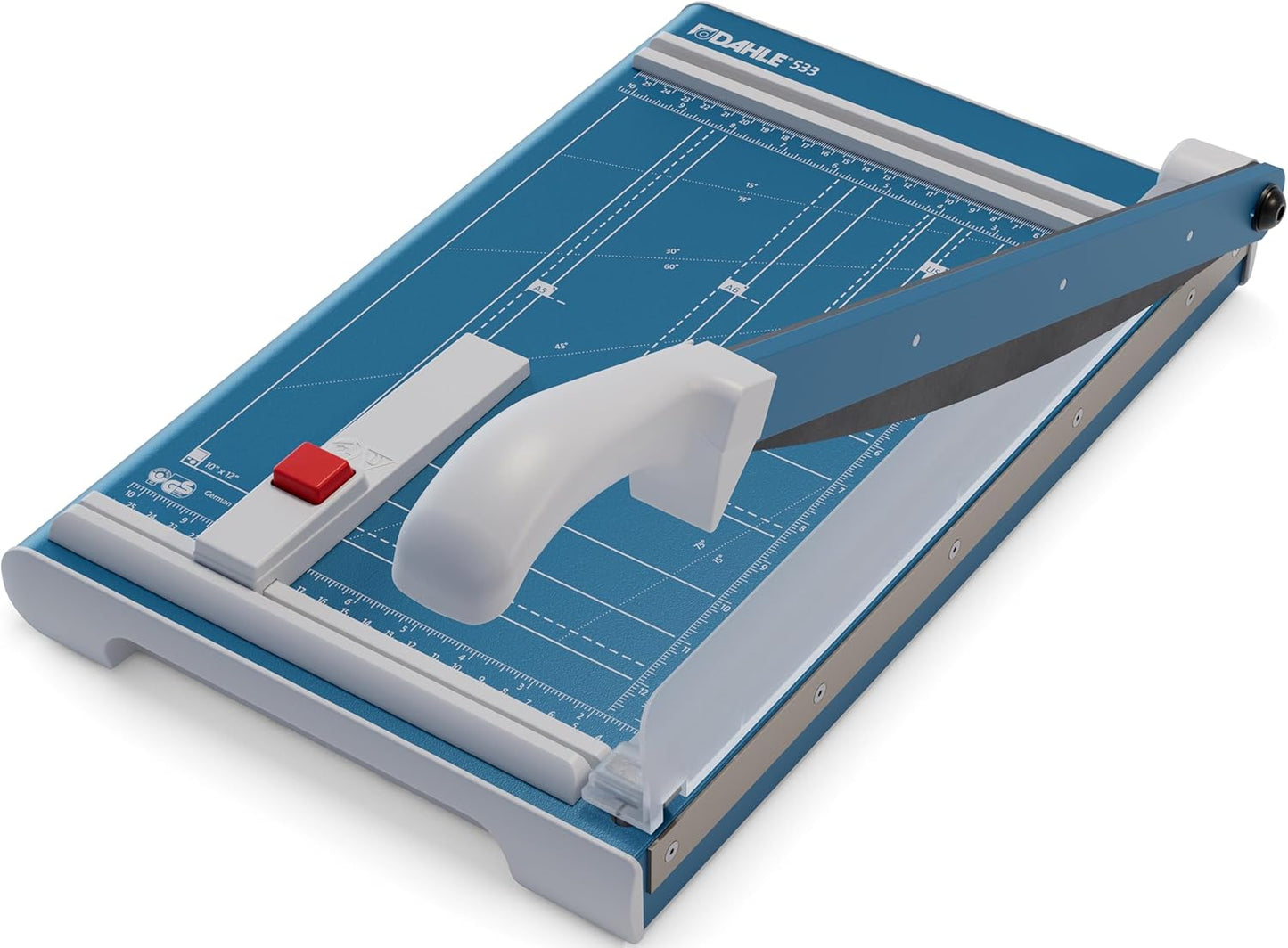 Dahle 533 Professional Guillotine Trimmer, 13" Cut Length, 15 Sheet Capacity, Self-Sharpening, Manual Clamp, German Engineered Paper Cutter