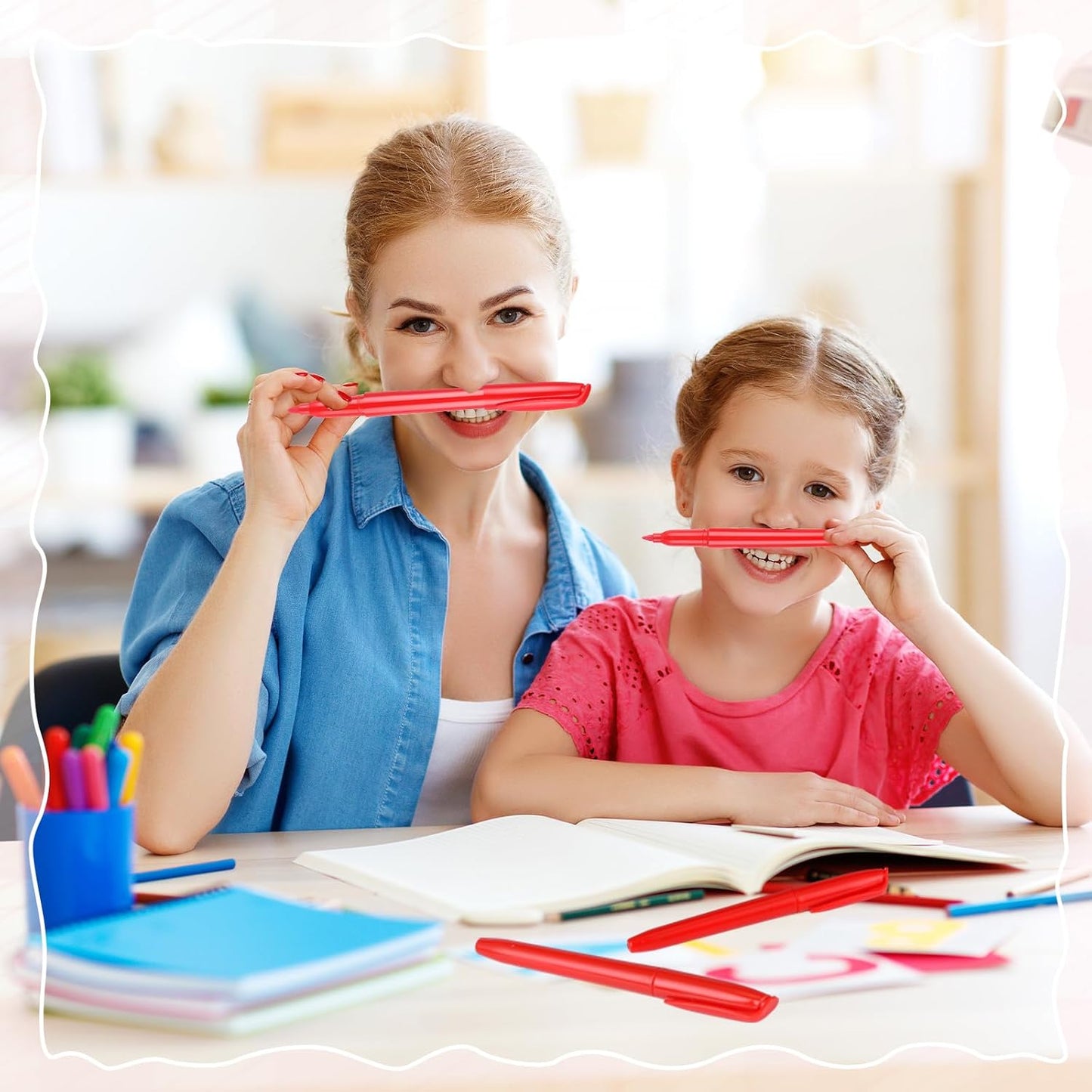 Cholemy 50 Pcs Chisel Tip Highlighter Pens Bulk Pocket Style Highlighter Markers for Adults Kids Organizing Coloring Underlining Home School Office(Red)