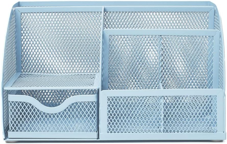 Annova Desk Organizer Wire Mesh 3 Tier Sliding Drawers Paper Sorter/Multifunctional/Premium Solid Construction for Letters, Documents, Mail, Files, Paper, Kids' Art Supplies (Gold)