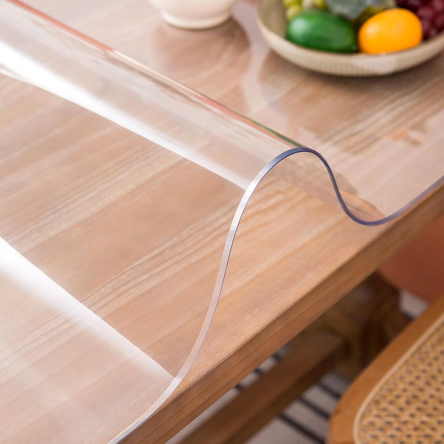 Clear Table Cover Protector 36 x 60 Inch, 2mm Thick Table Protector for Dining Room Table, Clear Plastic Table Cover, Pad Mat for Kitchen, Writing Desk Pad for Desktop