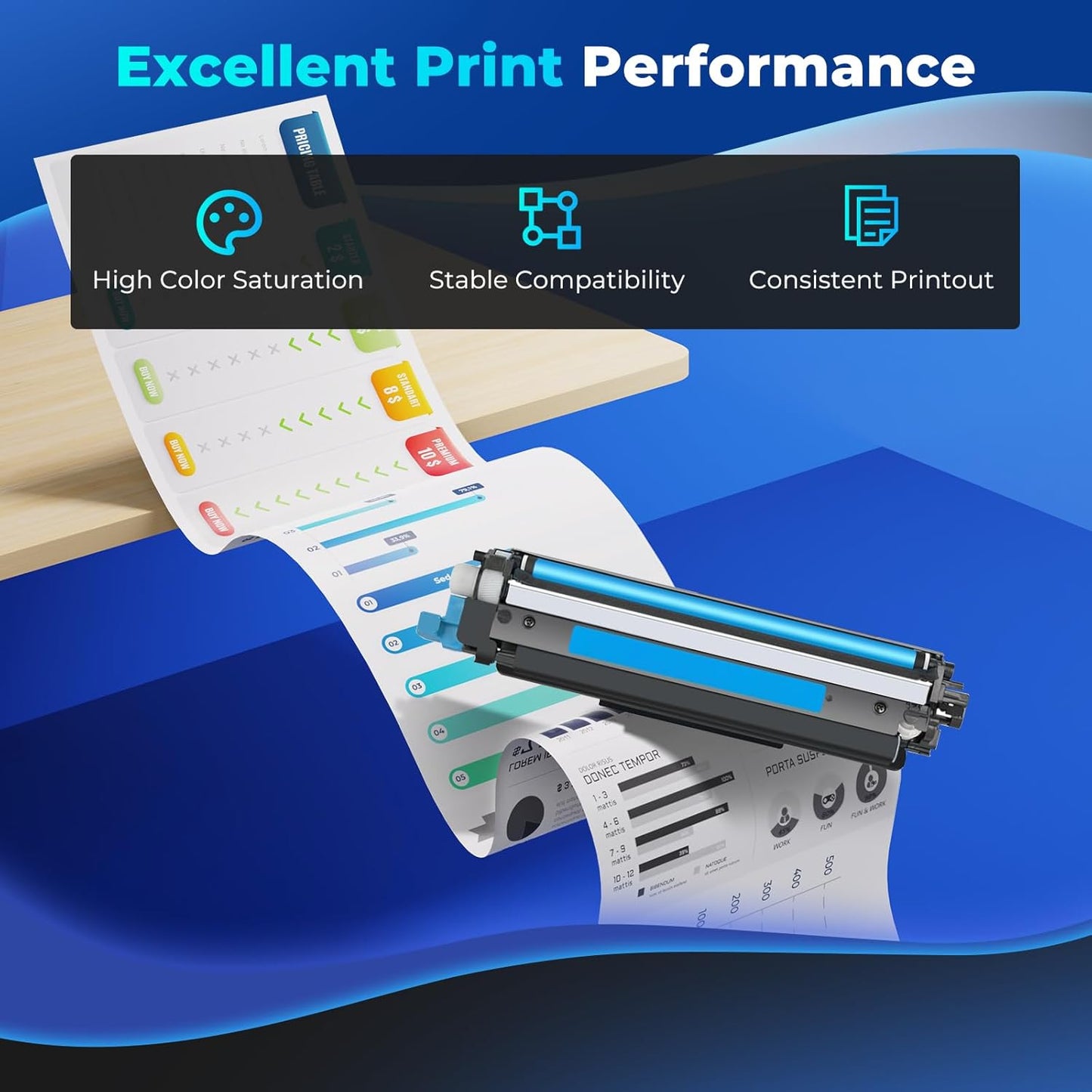 201A Toner Cartridges Compatible for HP 201A 201X HP201A for Color Laser Jet Pro MFP M277dw M252dw Toner, Work with Color Laser Jet Pro MFP M277c6 M277n M252n, Black Cyan Magenta Yellow 4 Pack