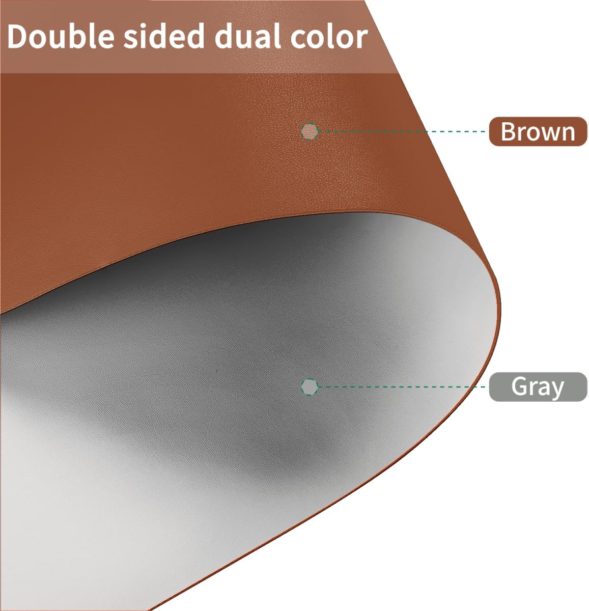 Dresser Top Cover - Can Be Used On Both Sides Waterproof and Easy to Clean Good Flatness Used for Dresser Table(Brown+Gray 10x39)