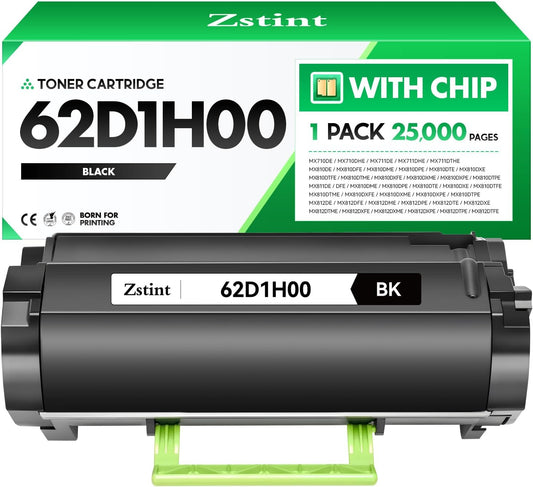 62D1H00 Toner Cartridge High Yield with Chip Compatible Replacement for Lexmark 621H 62D1H00 62D1000 Toner for MX710DE MX710DHE MX711DE MX711DHE MX711DTHE MX810DE MX810DFE MX810DPE Printers (1 Black)
