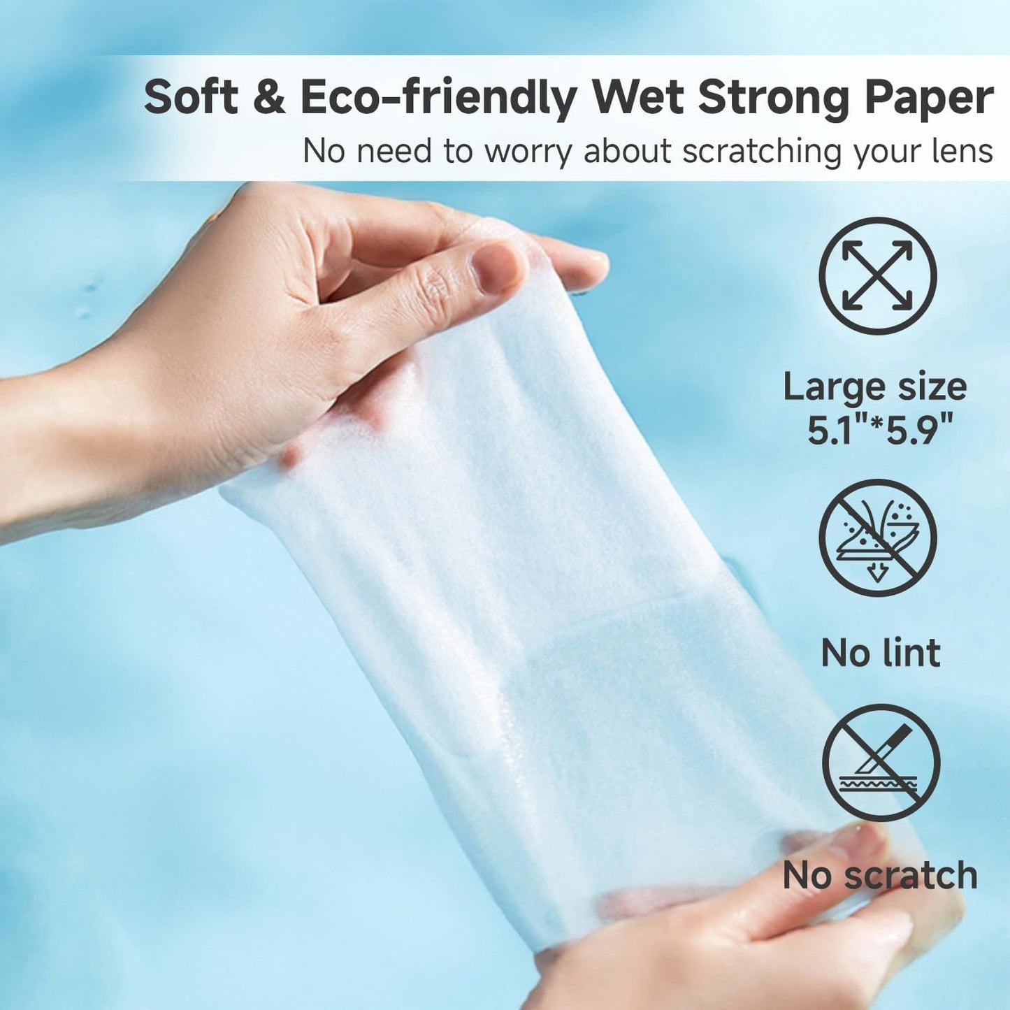 300 Count Anti Fog Glasses Cleaning Wipes, [300 Pre-Moistened Individually Wrapped Wipes] [Non-Scratching & Non-Streaking] Cleaner Wipes for Glasses, Sunglass, Phone Screen Camera Lens, Goggles