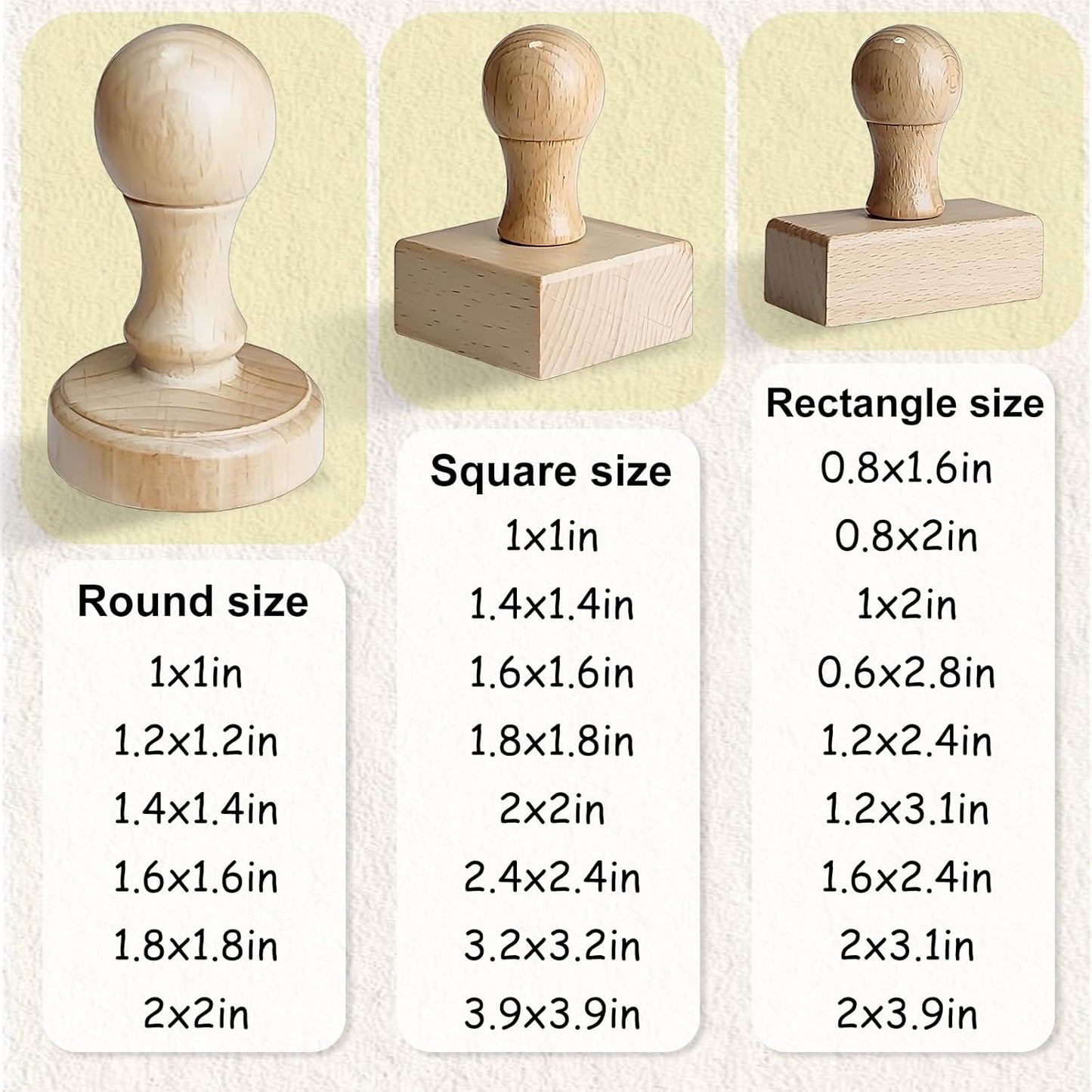 Custom Stamp – Personalized Wooden Rubber Stamp with Logo, Name, and Address, Upload Your Own Design, Multiple Sizes for Branding & Crafting (Rectangle)