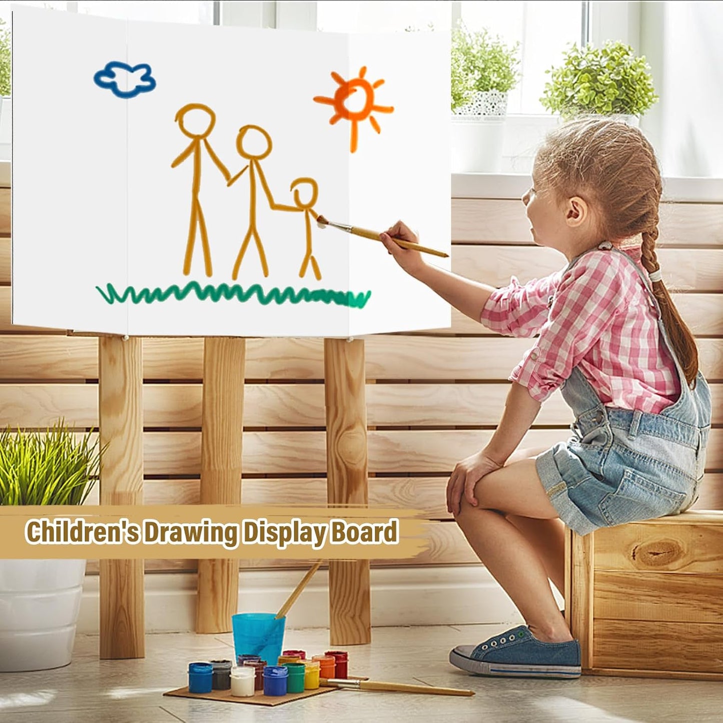 8 Pcs Trifold Poster Board, 21.5x14 inches Small White Poster Board Comes with Sticky Accessories, Corrugated Presentation Boards, Display Board for School Projects, Business Presentations