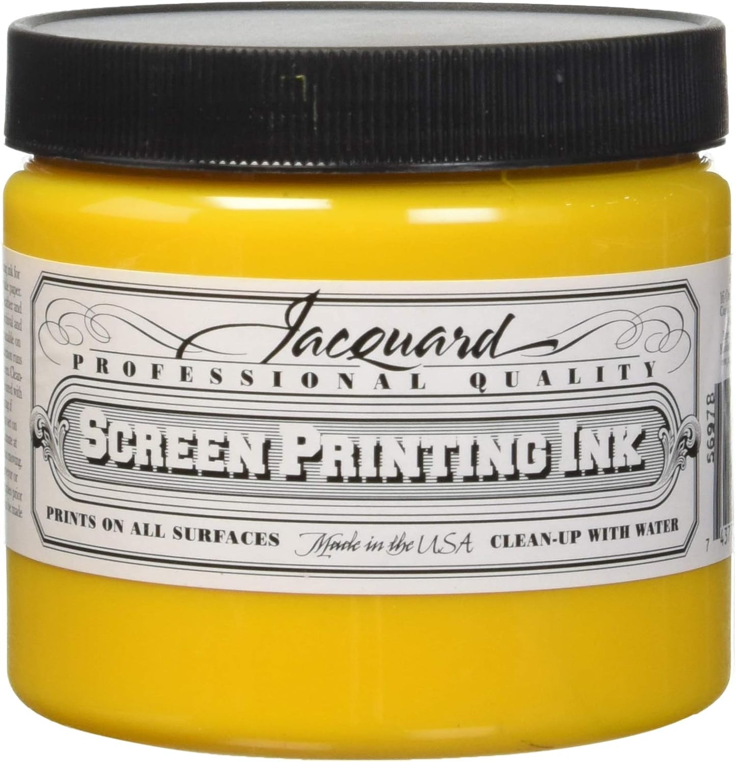 Jacquard Professional Screen Print Ink, Water-Soluable, 16oz Jar, Yellow (101)