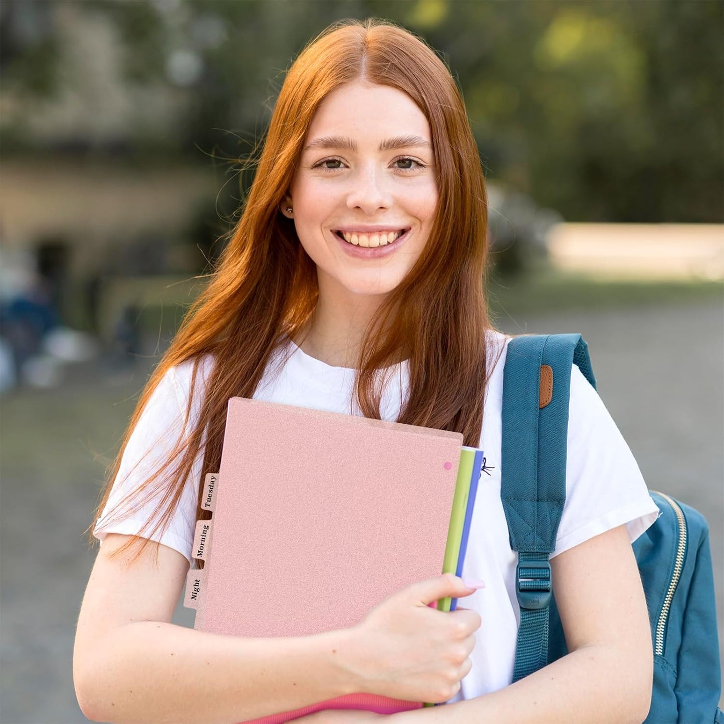 3 Ring Pink Binder Dividers with 8-Tabs, A4 Pink Binder Dividers, Sturdy Plastic Dividers, Aesthetic Dividers for Binder, Suitable for Notebooks and Binders, Tabs for Binder, 3 Hole Punch (Pink,A4)