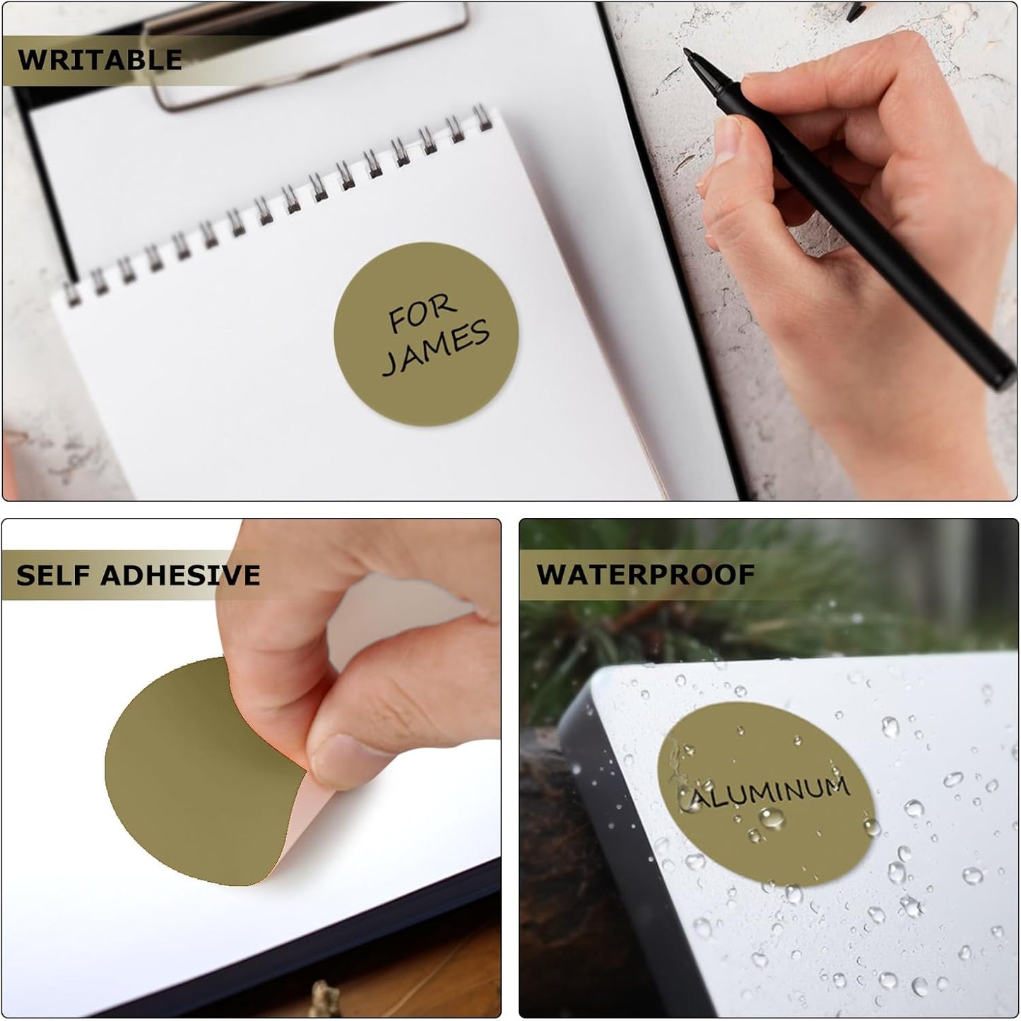 Gold Dot Stickers 2 Inches Round Sticker, Circle Colored Labels Color Coding Labels for Office Classroom Toddlers Activity 80 Pieces