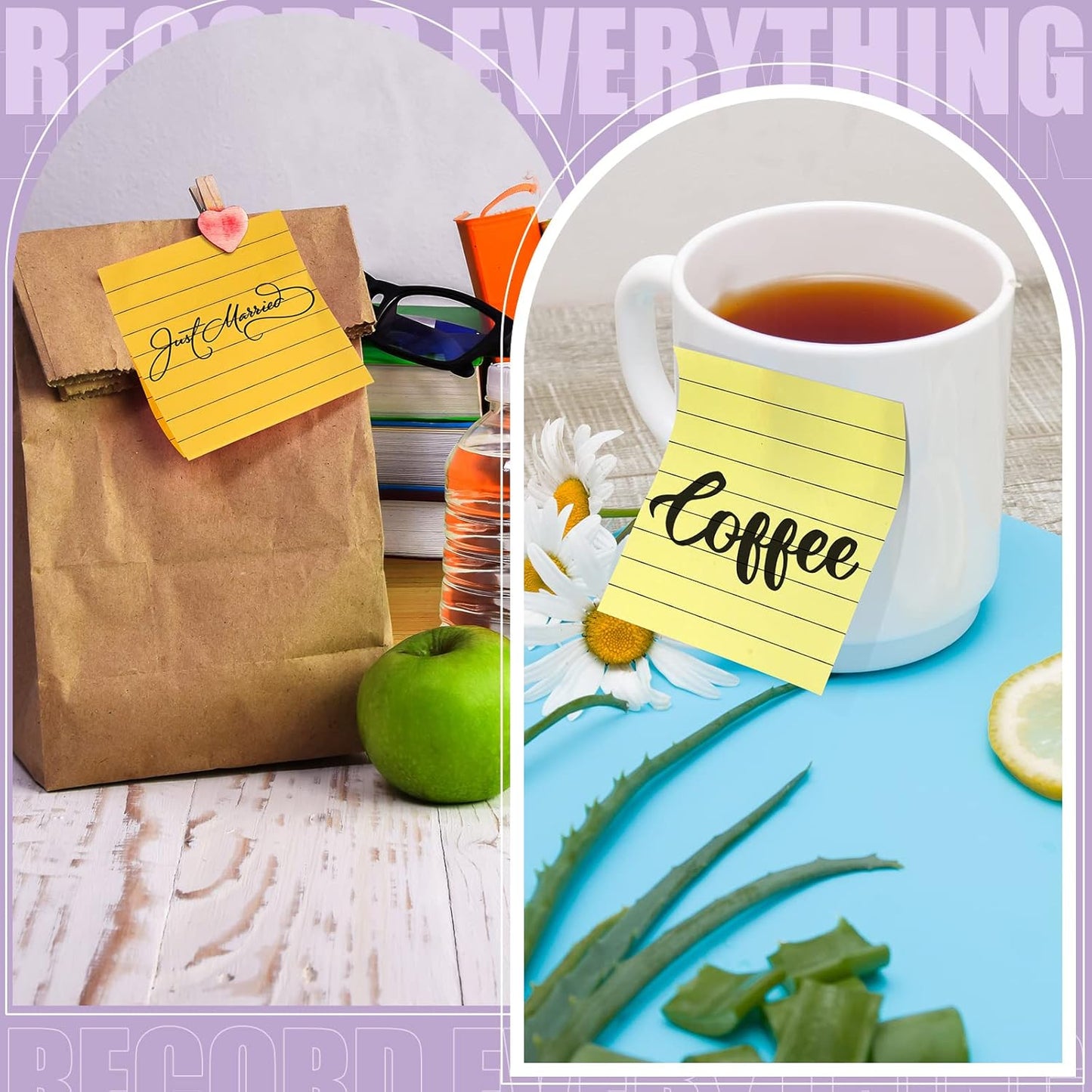 24 Pack Pop Up Sticky Notes 3 x 3 Refills 1200 Sheets Colored Sticky Notes Self Adhesive Memo Pads for Home Office Supplies(Light Colors, Line)