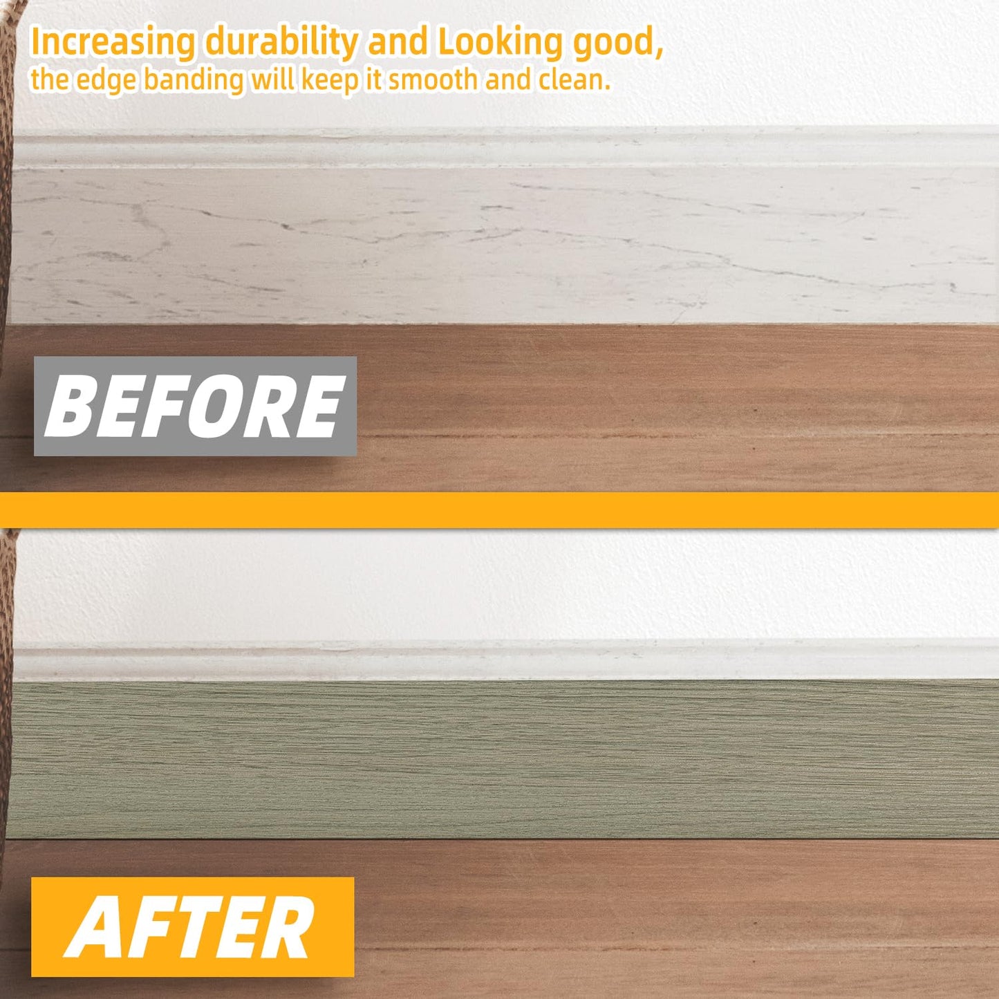 GSCIT Club Wood Grain Repair Tape, 2.4 inch X 50ft Self Adhesive Silver Walnut Grain Repair Patch for Tables, Chairs, Baseboards, Doors, Windows, Floors, Handicraft DIY.