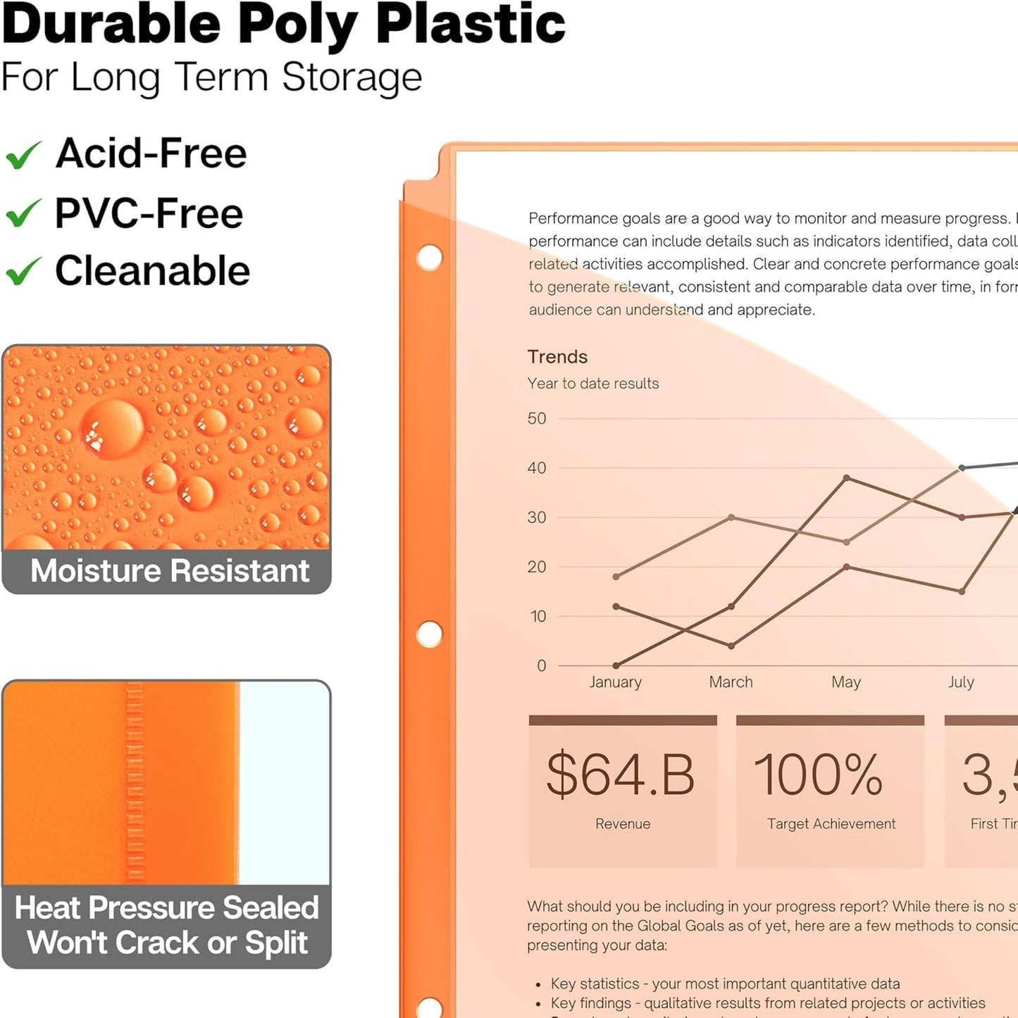 Dunwell Plastic Binder Pocket with 5 Tabs (3 Set, 15 Count), 5-Tab Dividers with 2 Pockets for 3-Ring Binder, Slash Pocket Dividers 3 Hole Punched, 5 Subject Divider Folder, Includes Label Inserts