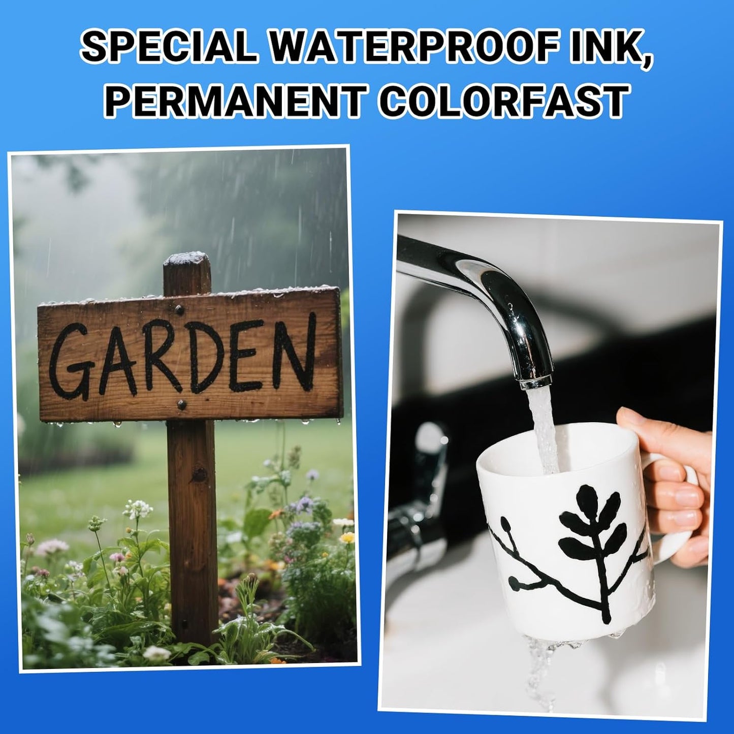 Black Permanent Markers 108 Pack, Black Markers Bulk, Fine Tip, Quick-Drying, Waterproof, Durable for Wood, Plastic, Metal, Glass, Paper - Office Supplies, School, Classroom, Home Organization