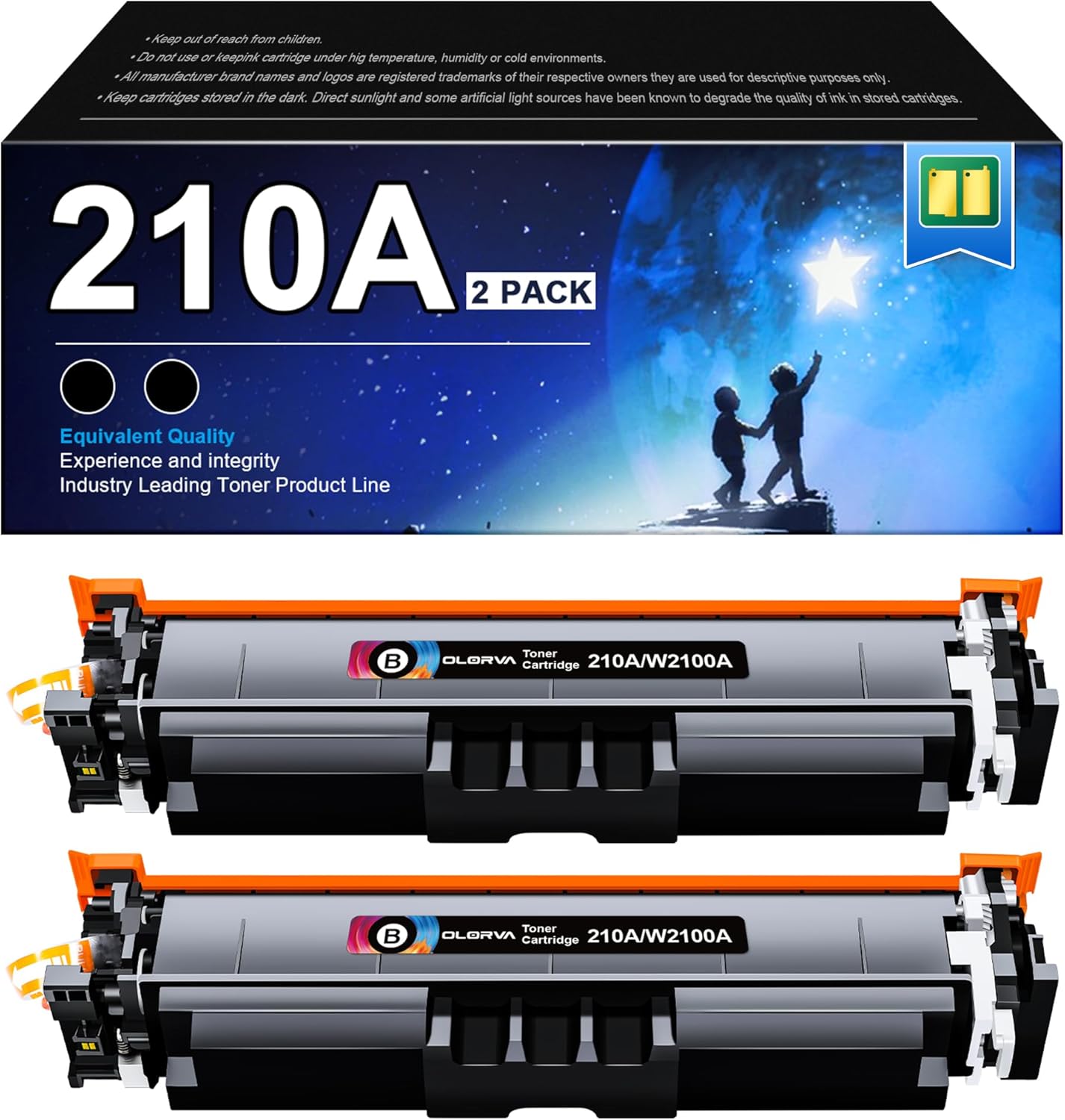 210A Black 4301fdw Toner: 2 Pack Replacement for HP 210A Toner Cartridges, Works for HP Color Laserjet Pro MFP 4301fdw Wireless Printer, Pro 4301fdn 4201dw 4201dn, MFP 4301 4201 Series | W2100A