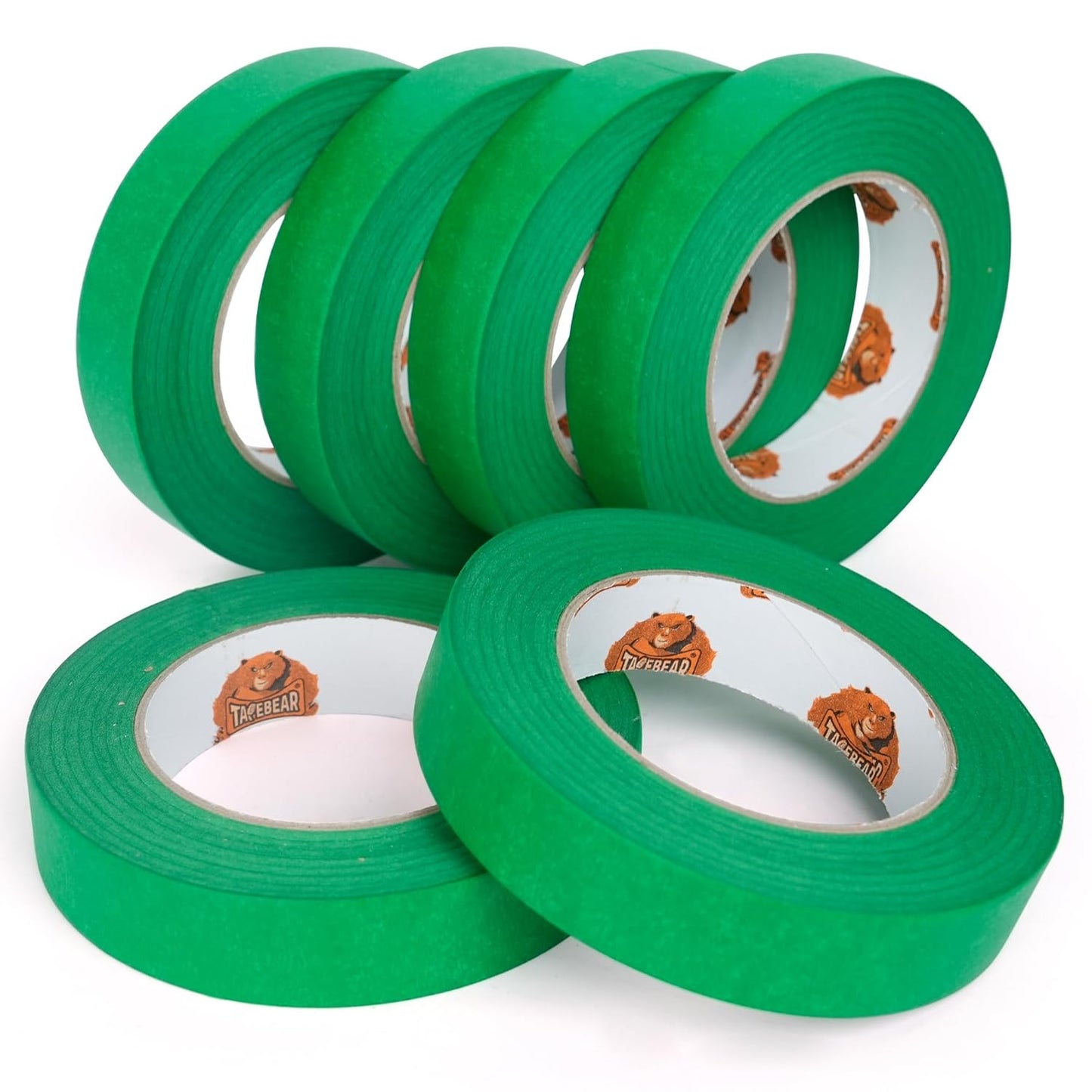 Green Painters Tape Multi-Surface Masking Tape 0.94 inch x 60 Yard, Indoor and Outdoor Painting Tape, Residue Free Easy Removal with Sharp Lines, Paint Tape for Walls, Auto, Home, 6Rolls