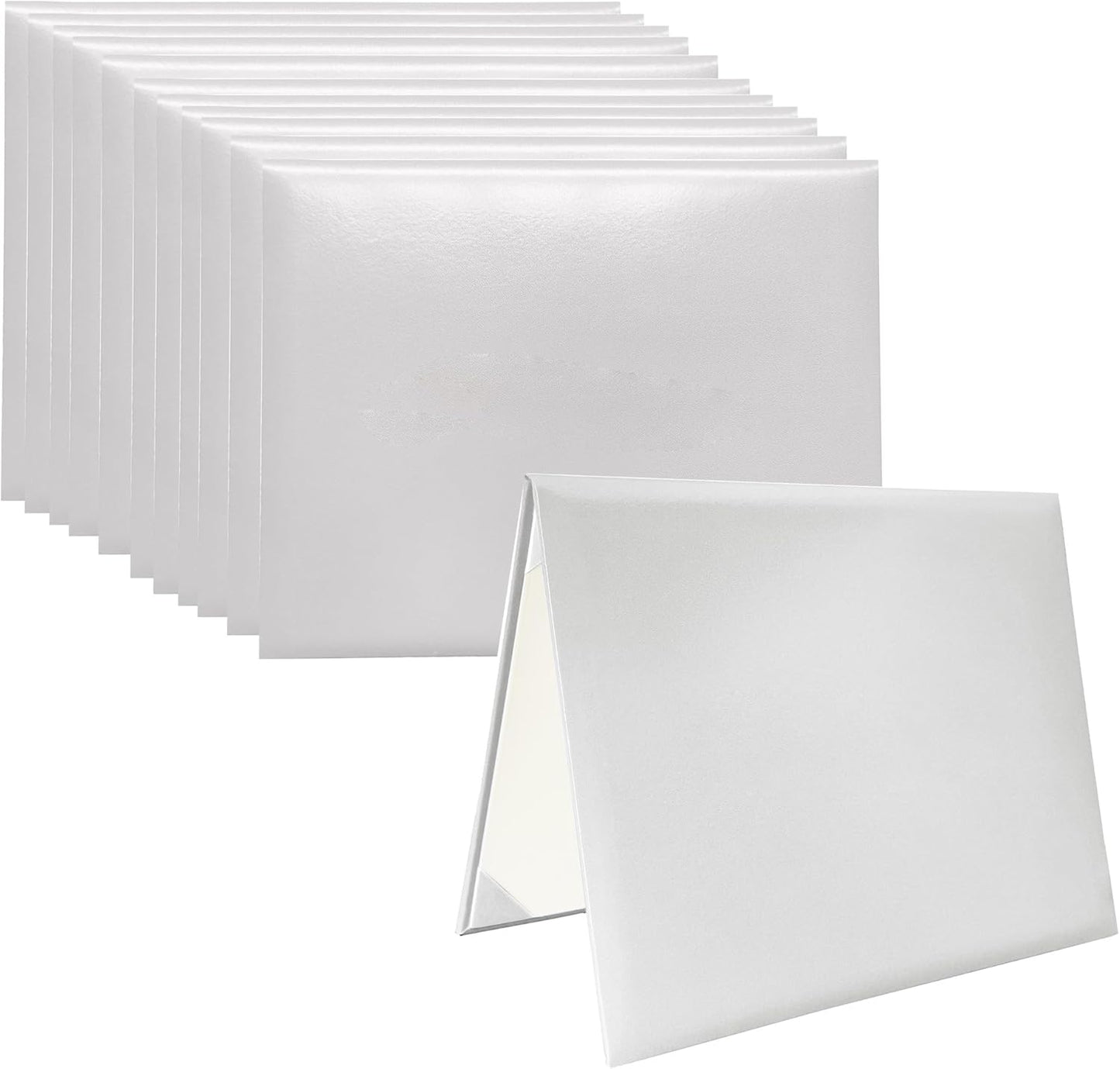 12 PCS Smooth Diploma Certificate Cover 8 1/2" x 11" White