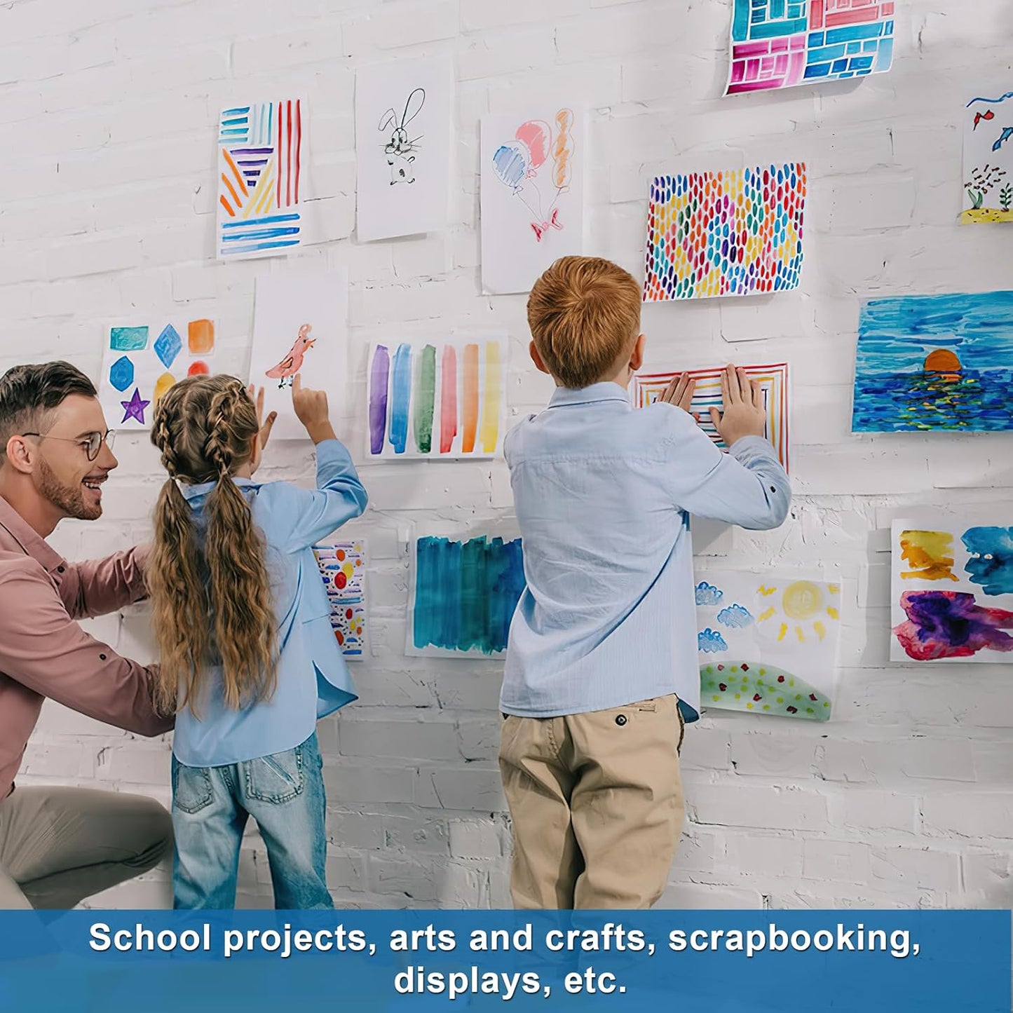 50 Pcs Poster Board 11" x 14" White Paper Bulk ROOKEA 250GSM Vision Boards Poster Paper for School Arts Craft Projects Drawing Display Office Vision Supplies