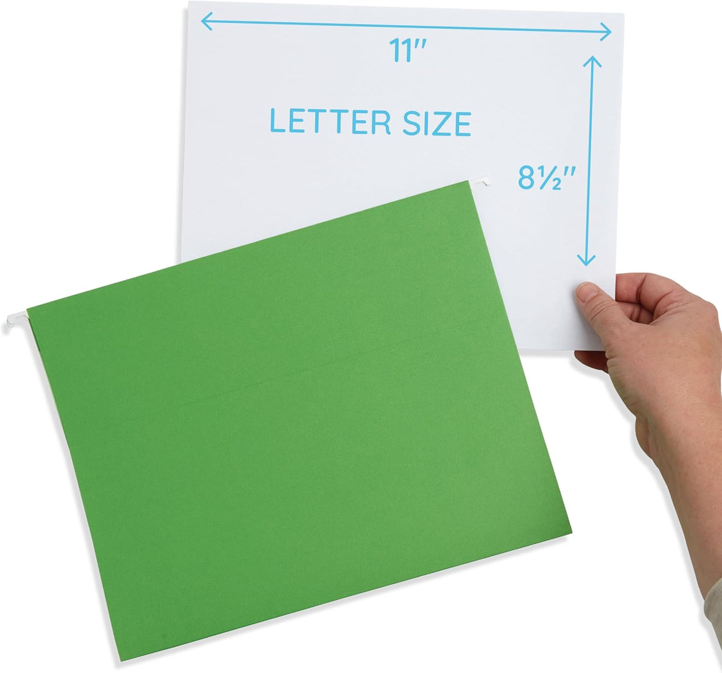 25 Blue Summit Supplies Hanging File Folders 3 inch Expansion, Letter Size, Assorted Colors, 3 inch Hanging File Folders, 11PT Paper, Expandable Hanging File Folders Letter Size 3 inch, 25 Pack