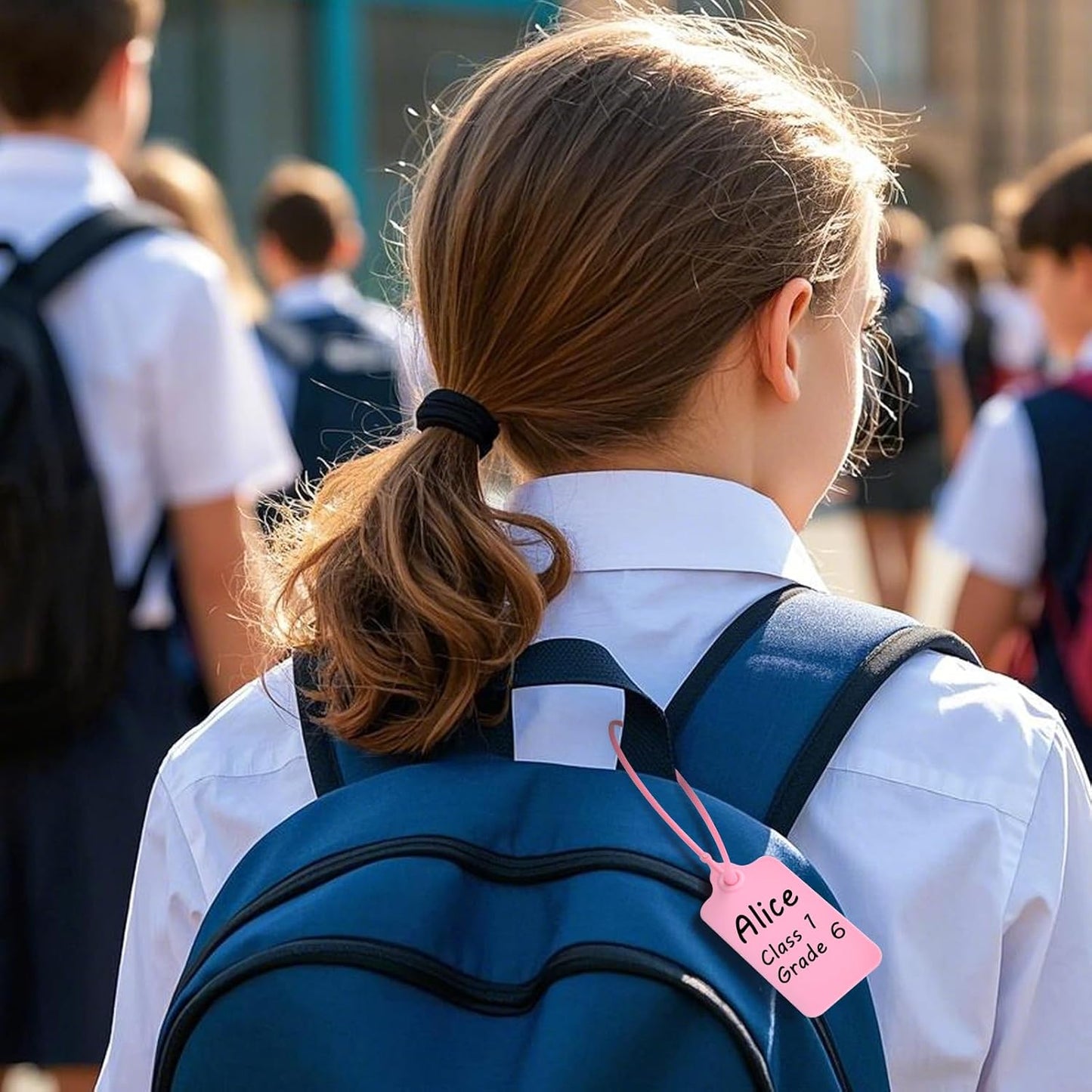 50 Pink Blank Plastic Tags for Labeling Waterproof Hanging Labels Writable Tags Seal Plastic Marking Label for Clothes Bags Keys Inventory with One Marker Pen