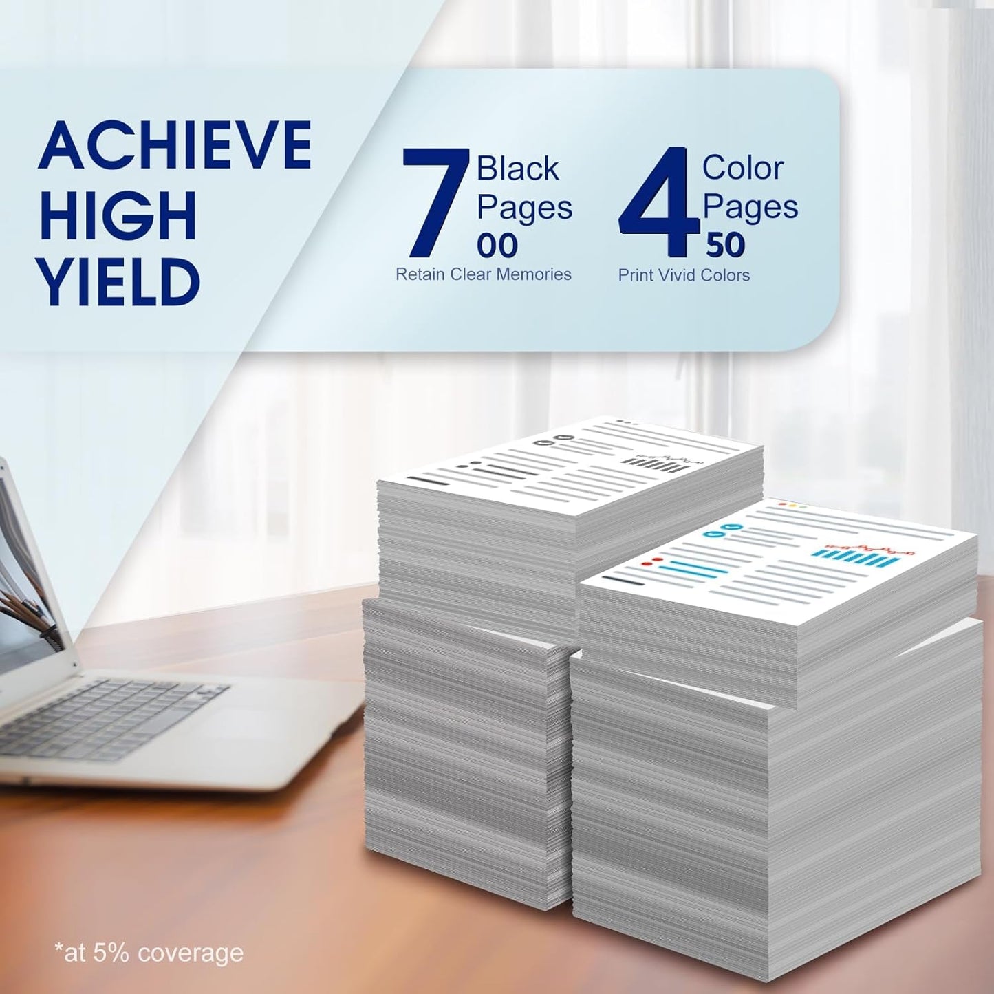 62XL Ink Cartridge Combo Pack Compatible for HP Ink 62 62XL Ink Cartridges Works with Envy 7640 5540 7645 5660 OfficeJet Mobile 200 250 OfficeJet 5740 8040 5745 7644 (Black and Color) 2 Pack