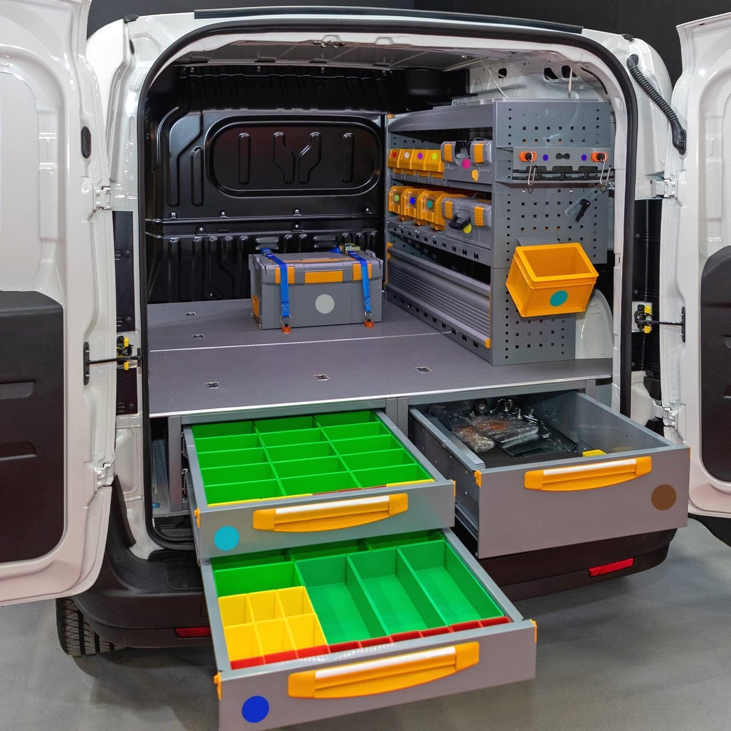 ChromaLabel 2 Inch Round Colored Stickers, Permanent Sticky Dots Color Coding Labels, Dot Stickers for Office and School Projects - 500 Dot Labels per Roll, Light Blue Sticker Dots - Case of 5