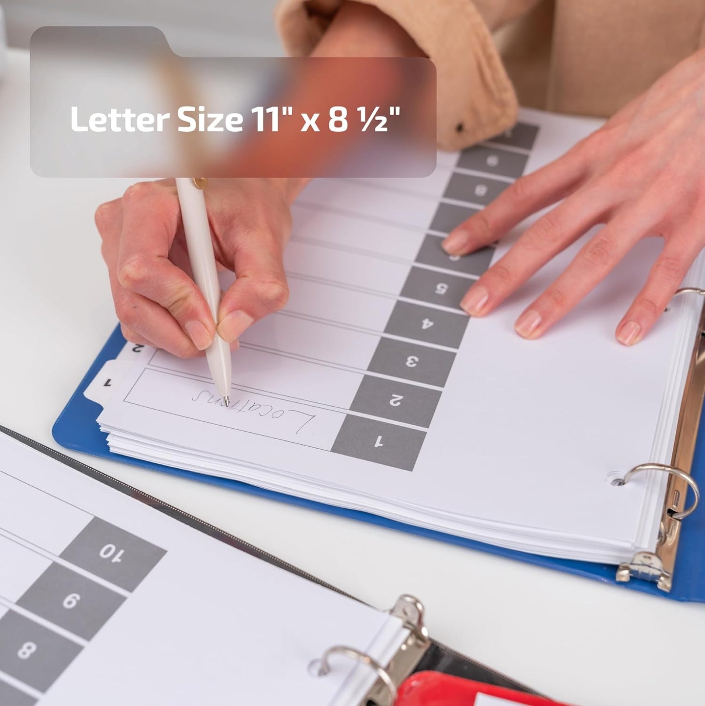 Davis Group 1-10 Index Tab Dividers for 3 Ring Binders, Customizable Table of Contents, 6 Sets