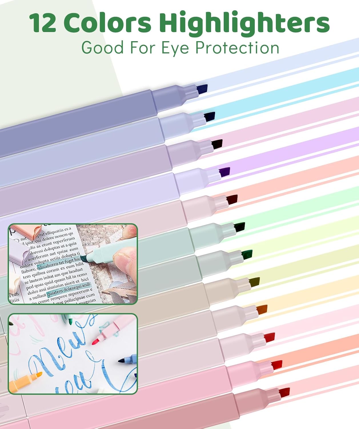 46 PCS Aesthetic School Supplies with Pencil Case, Pastel Highlighters, Erasable Pens, Refills, Mechanical Pencils for Students Stationary College Essentials