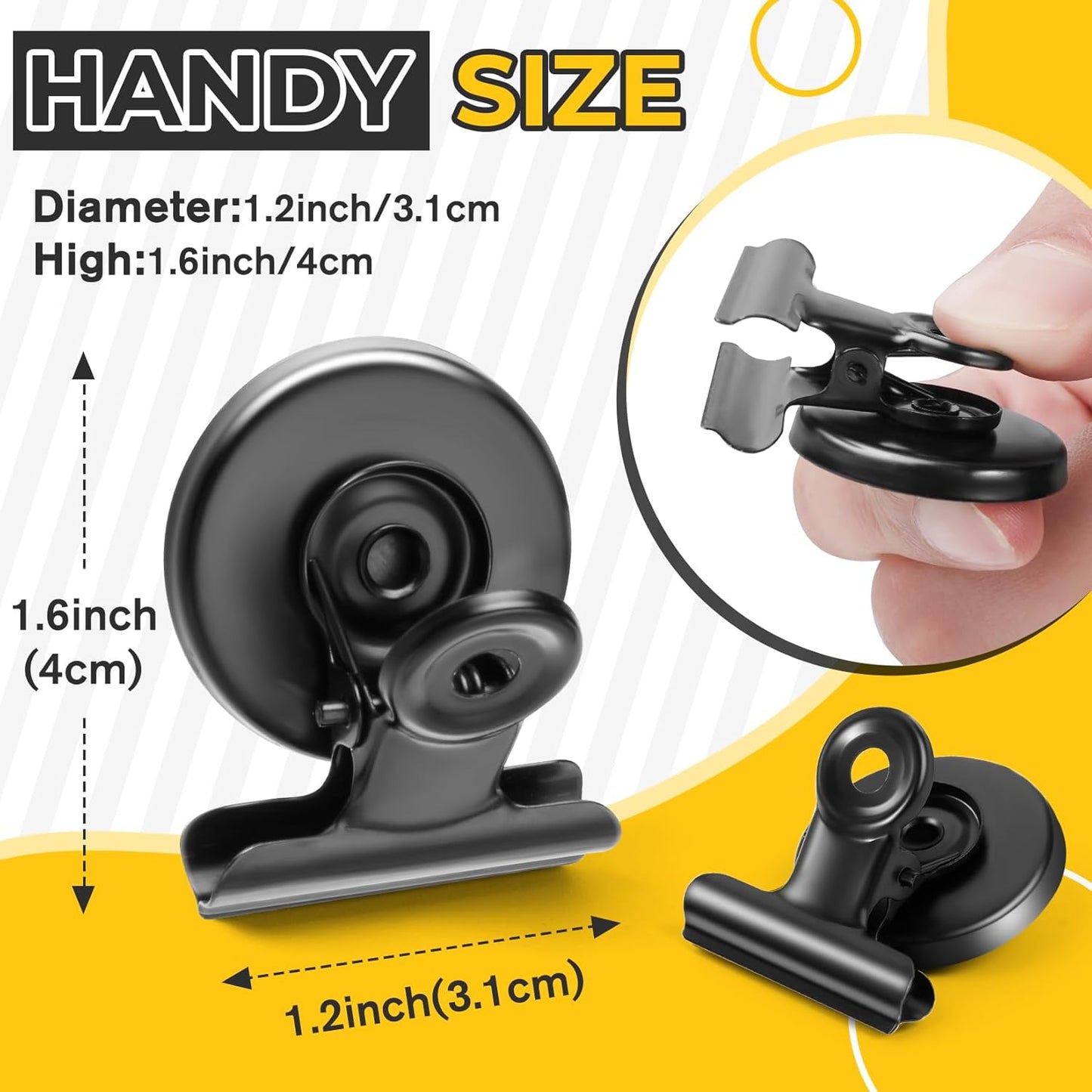 20 Pack Fridge Magnets Clips Heavy Duty, Strong Magnetic Clips, Cute Refrigerator Magntes Clip Whiteboard Magnets ClipsBest for Photo Display,Whiteboard,Refrigerator,Locker